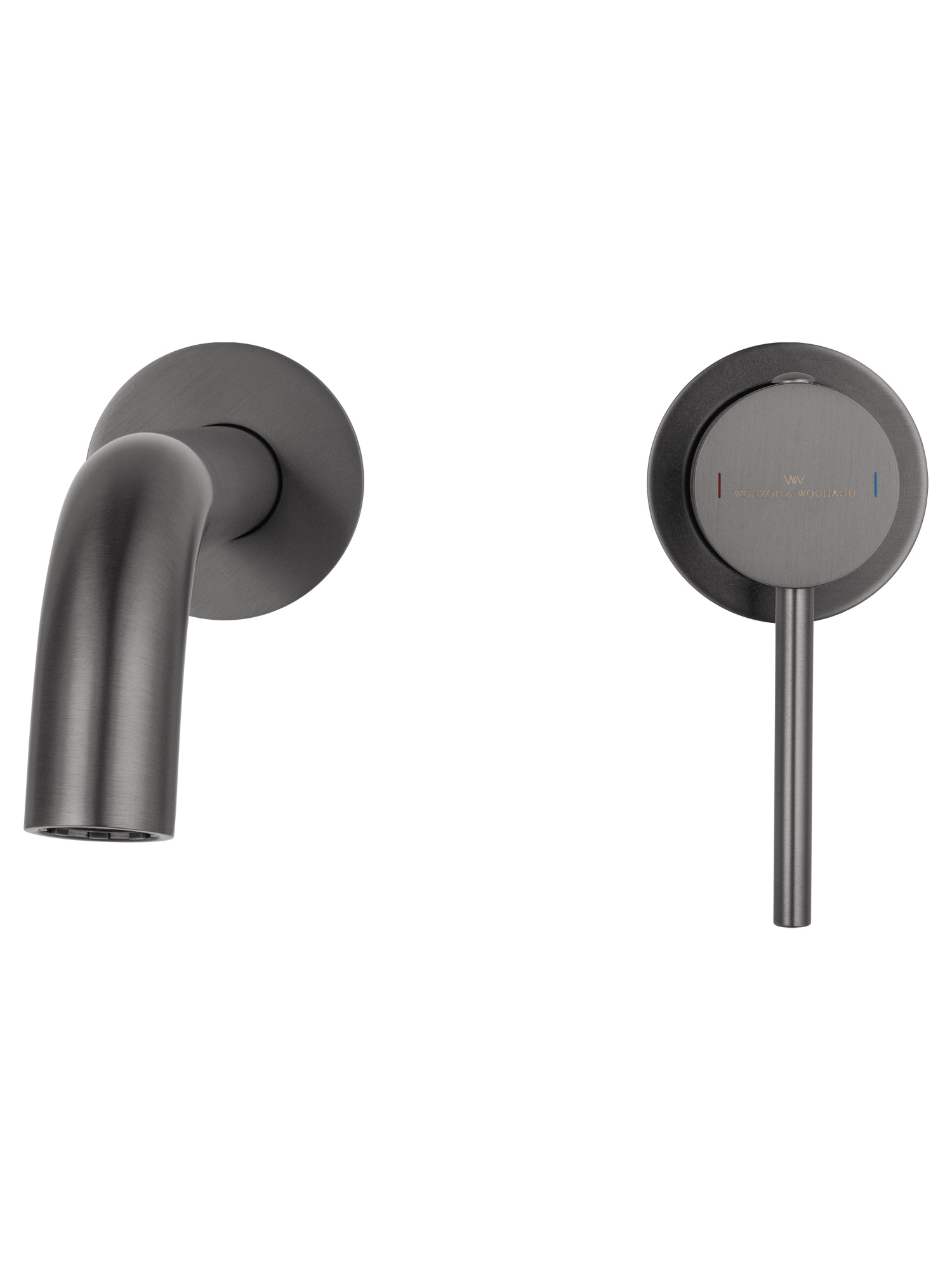 Смеситель для раковины встраиваемый wonzon & woghand stick, темный графит (ww-88869017-bgm)