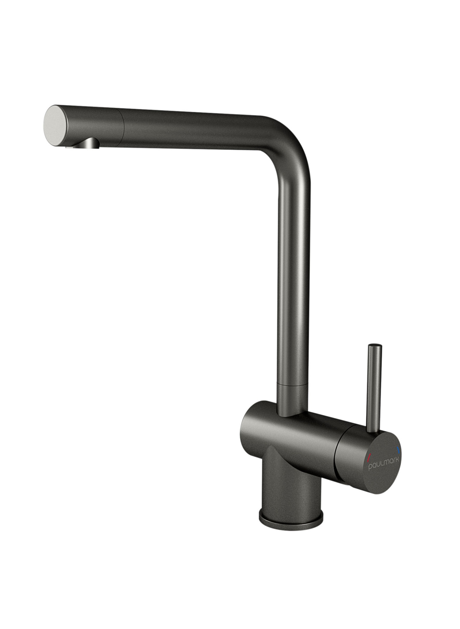 Смеситель для кухни spring, вороненая сталь, sp212067-gm, paulmark