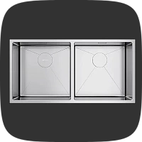 мойки на две большие чаши