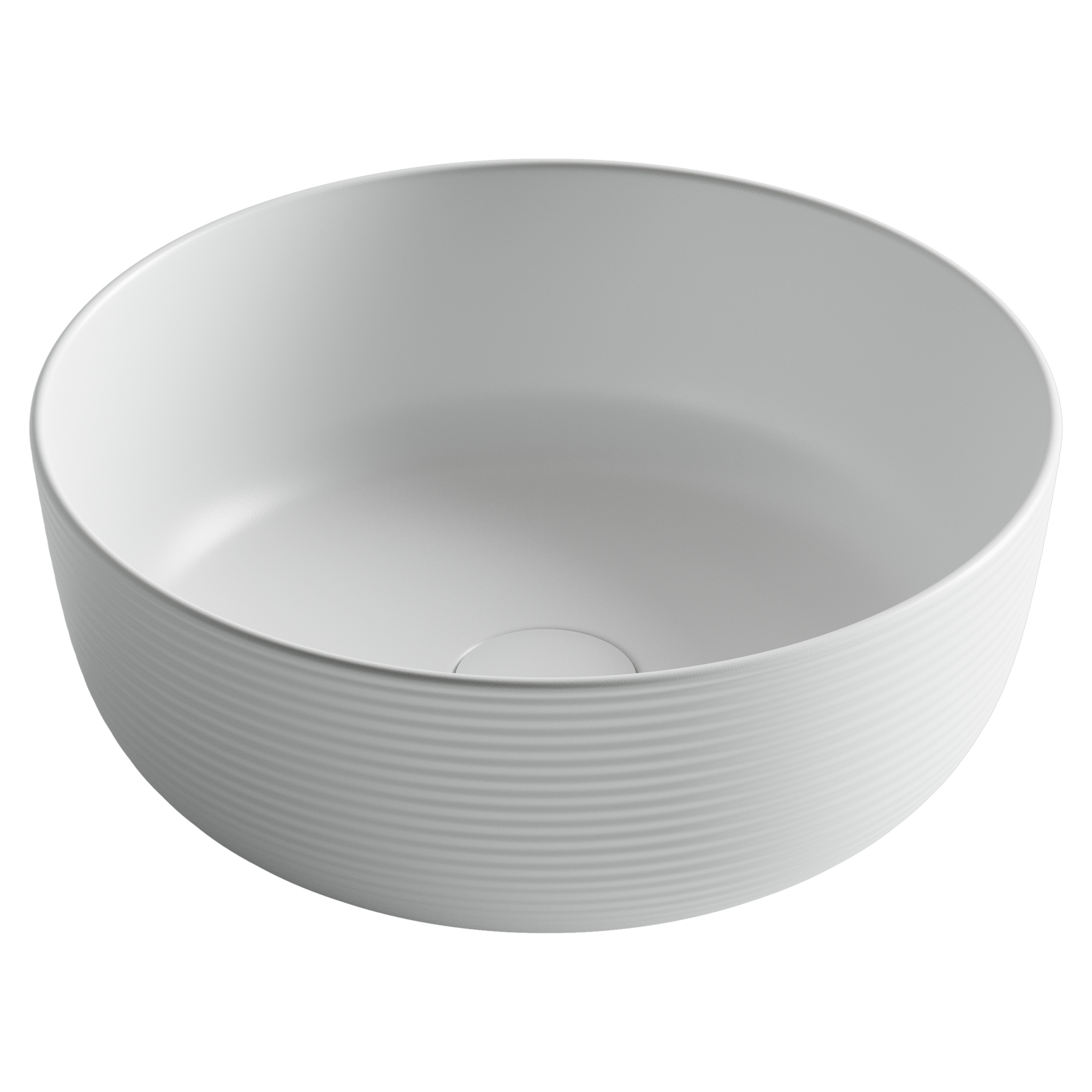 Раковина накладная круглая 356x356x135, цвет белый матовый