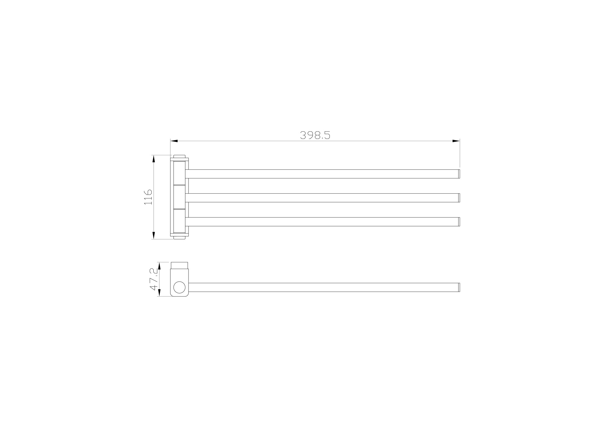 Полотенцедержатель поворотный wonzon & woghand lotte, хром (ww-8341)