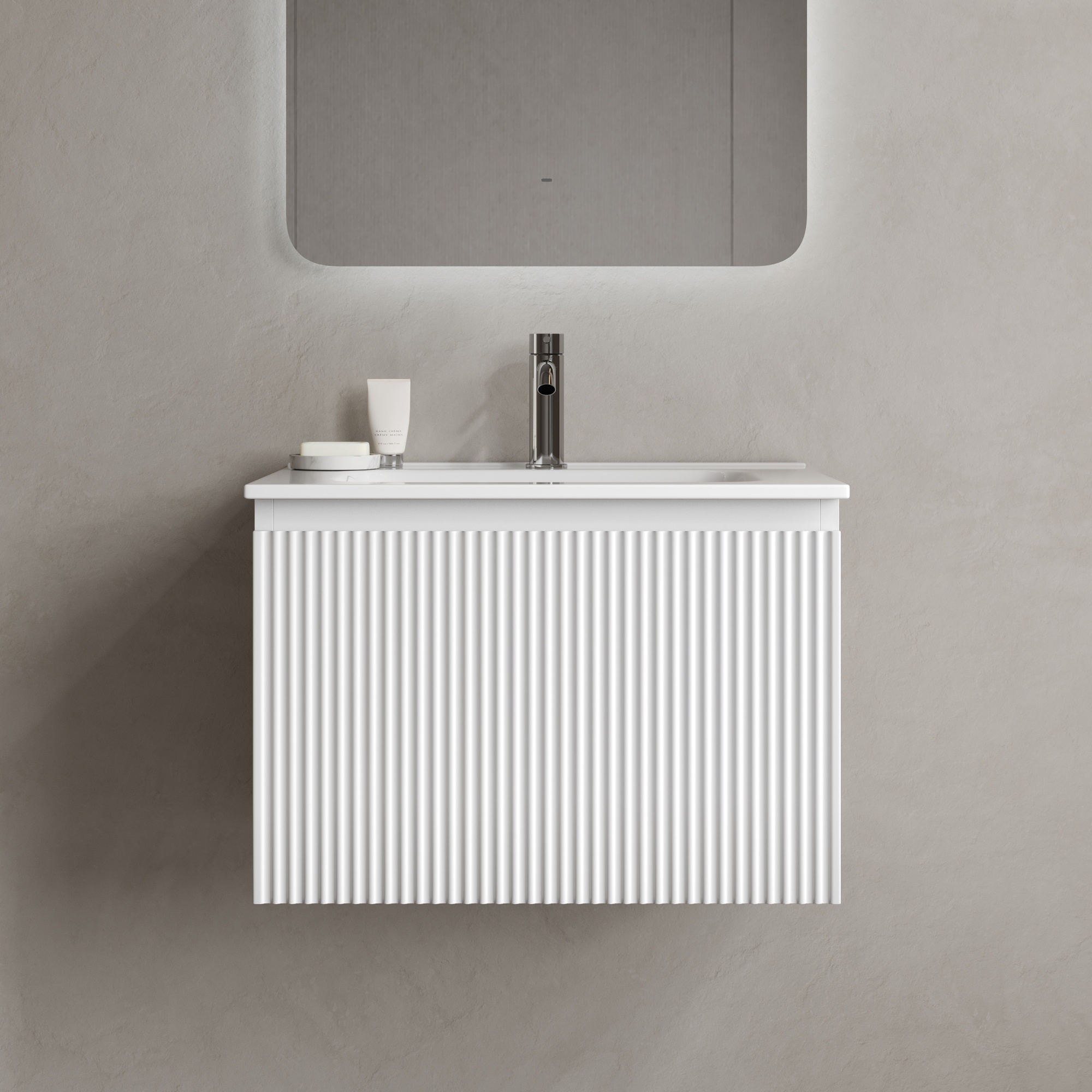 Тумба подвесная SANCOS Snob R 1.0 590х445х406, c одним ящиком оснащенным доводчиками, Bianco , арт. SNR1.060W