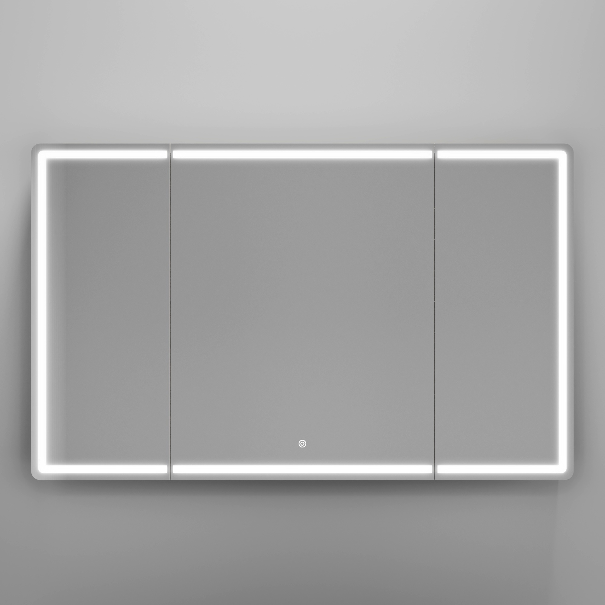 Зеркальный шкаф для ванной комнаты sancos mirror 1190x150х740 мм, с led подсветкой, цвет дуб галифакс натуральный, арт. mi120eg