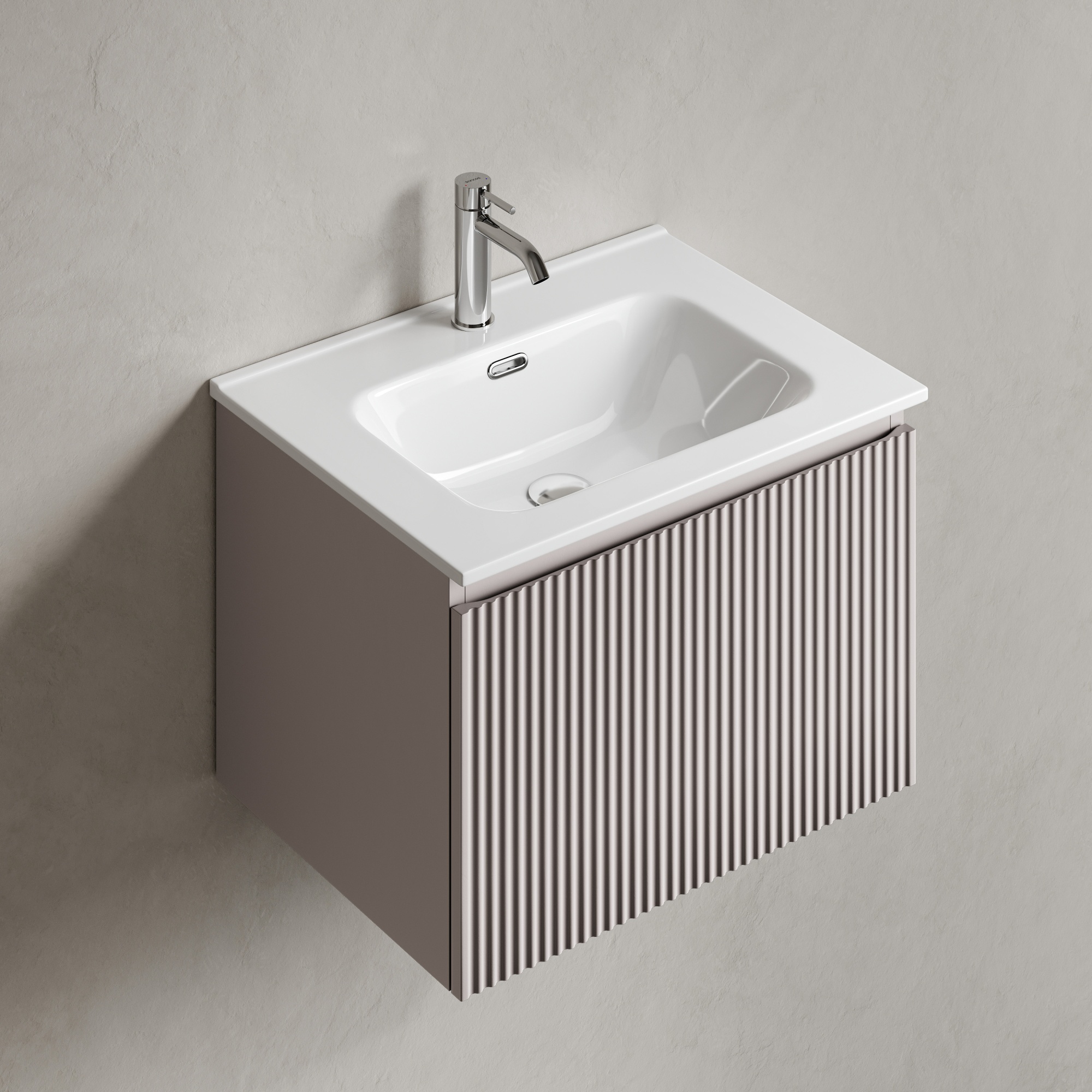 Тумба подвесная SANCOS Snob R 1.0 590х445х406, c одним ящиком оснащенным доводчиками, Doha Soft , арт. SNR1.060SM