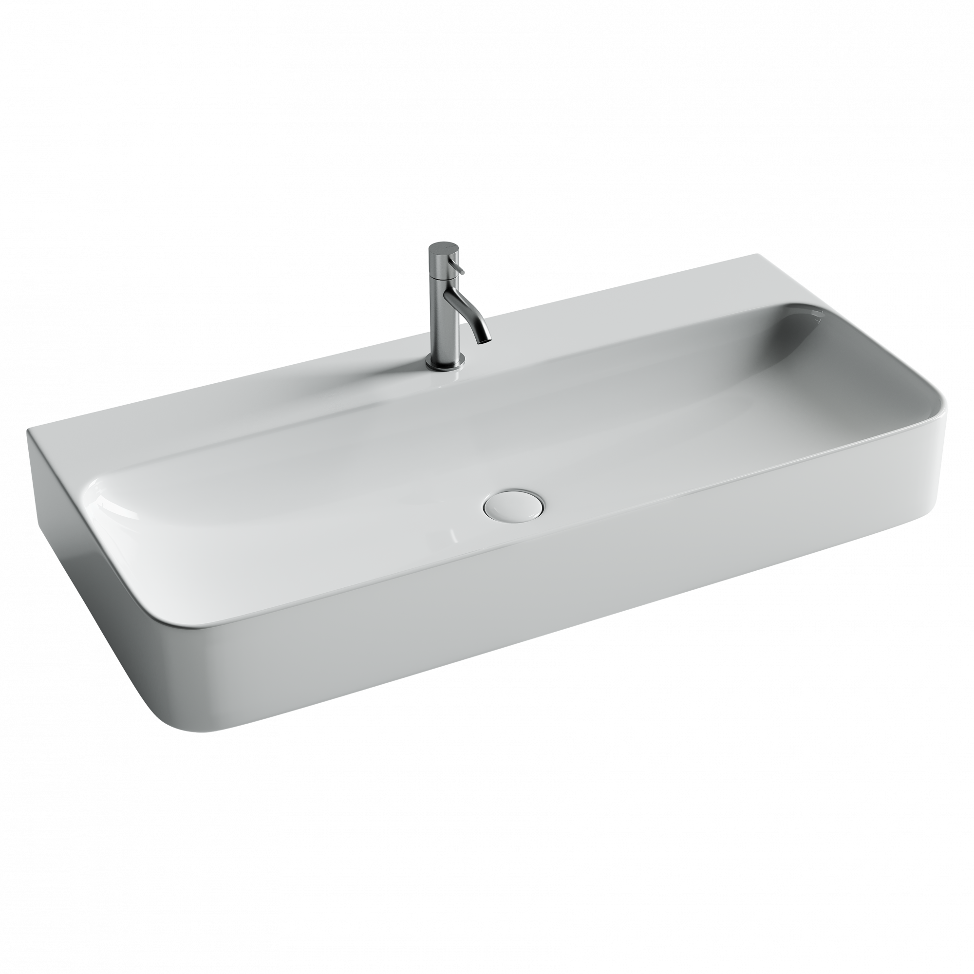 Умывальник aura с 1 отверстием для смесителя, без перелива 1000x470x135мм