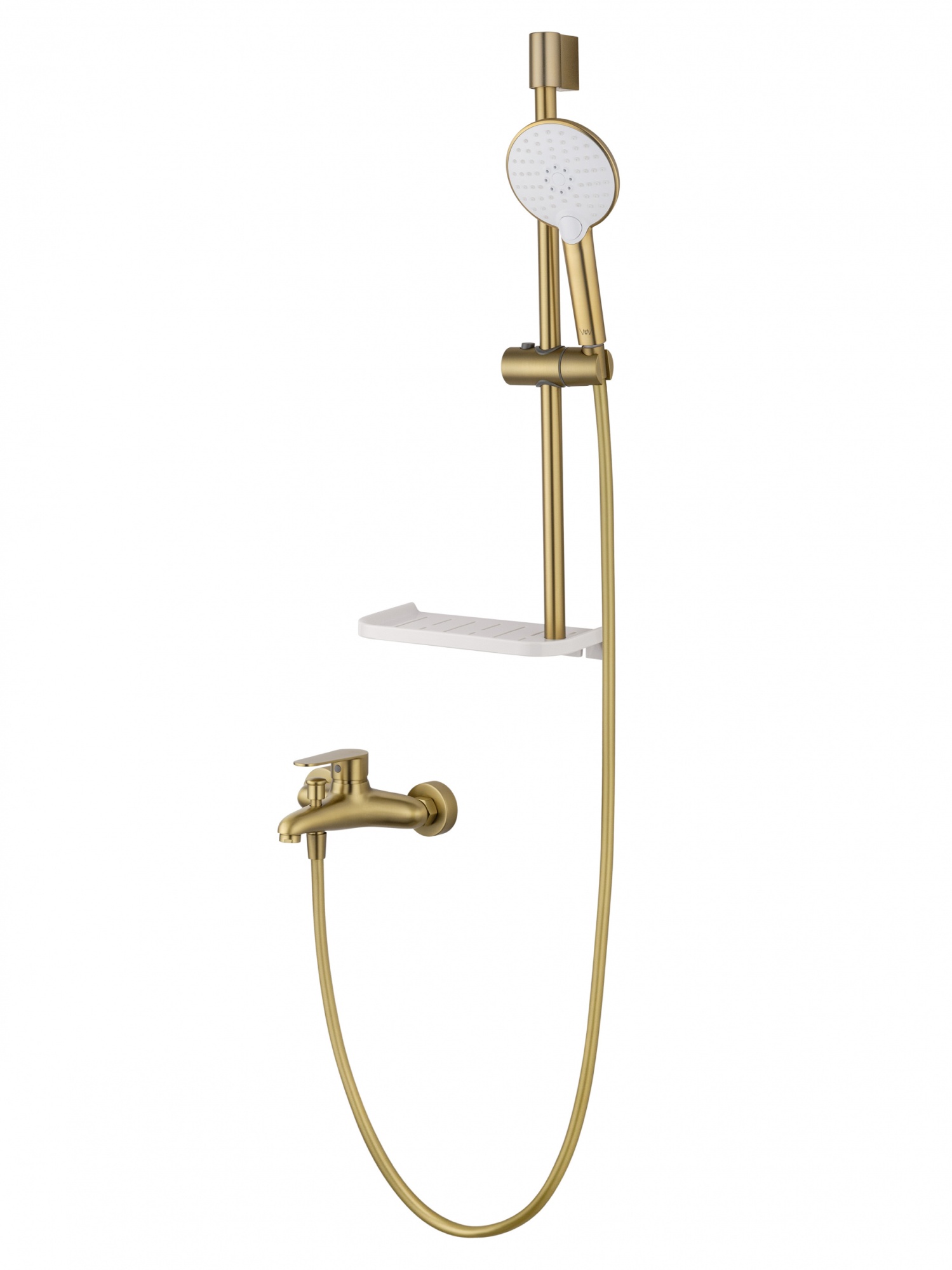 Смеситель для ванны с душевым гарнитуром wonzon & woghand alfa, брашированное золото (ww-ae3201-bg)