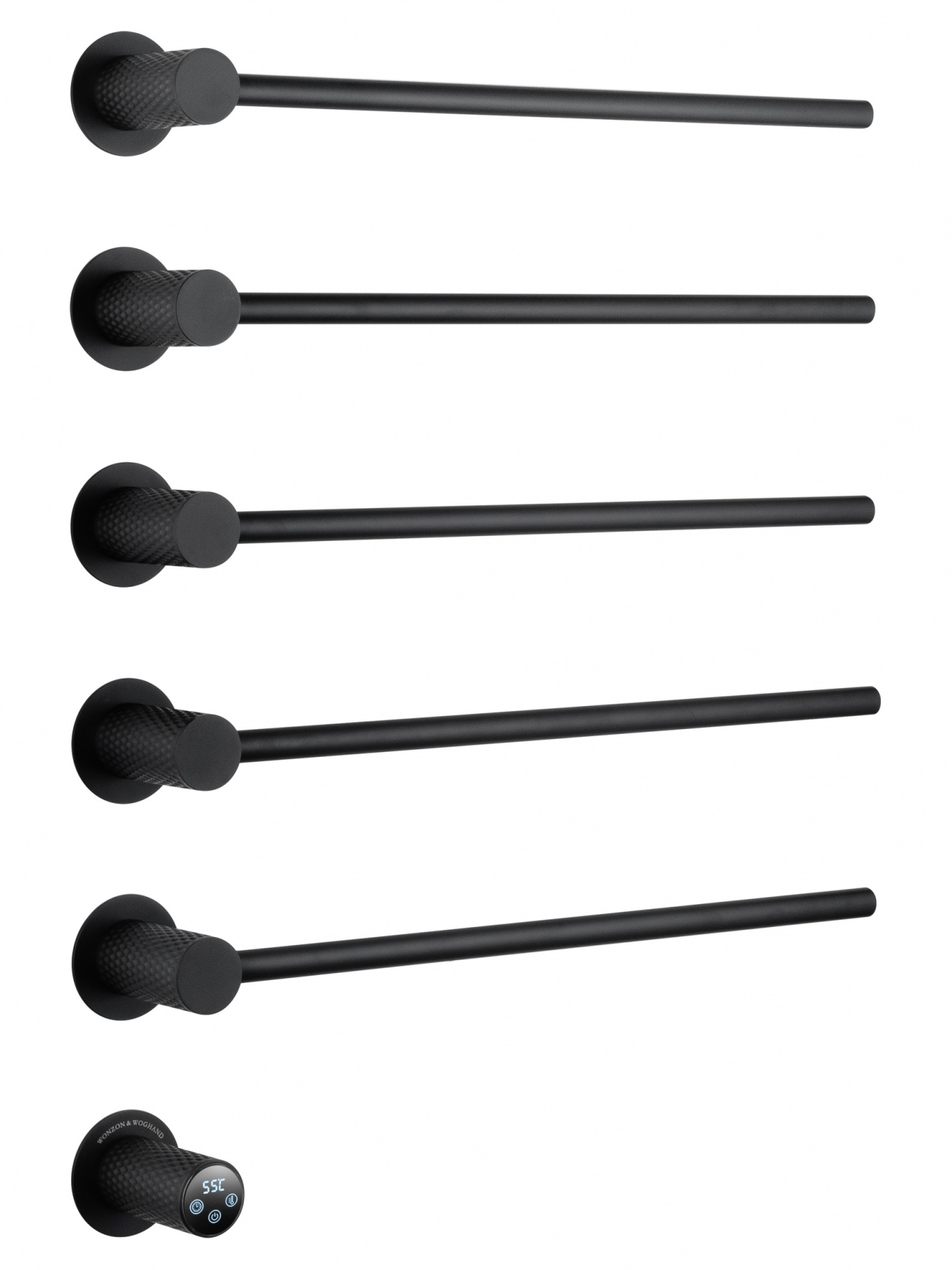 Полотенцесушитель электрический встраиваемый wonzon & woghand münchen, черный матовый (ww-a355-mb)