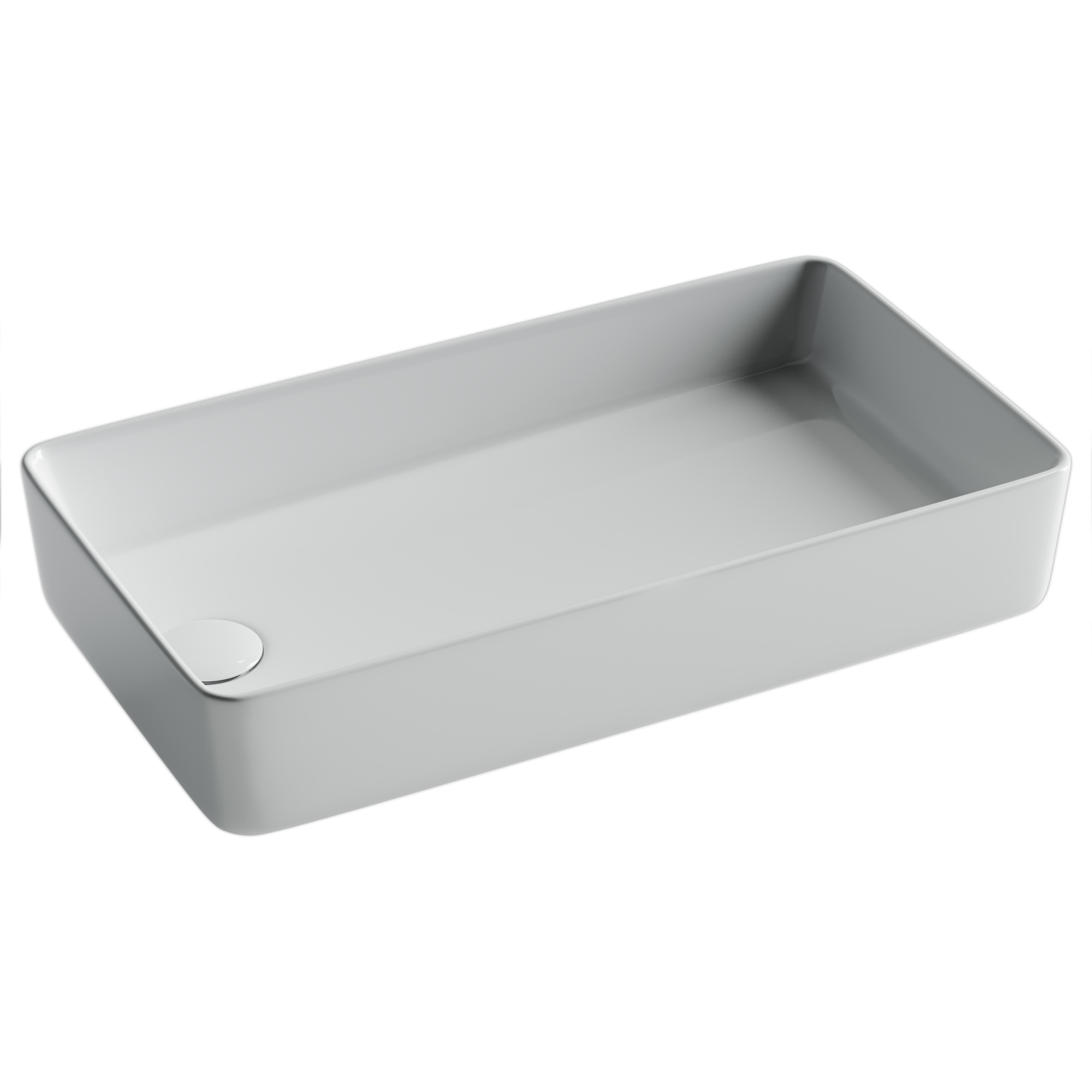 Раковина накладная со смещенным сливом, с возможностью установки на столешницу под стиральную машину, 620x340x110, цвет белый