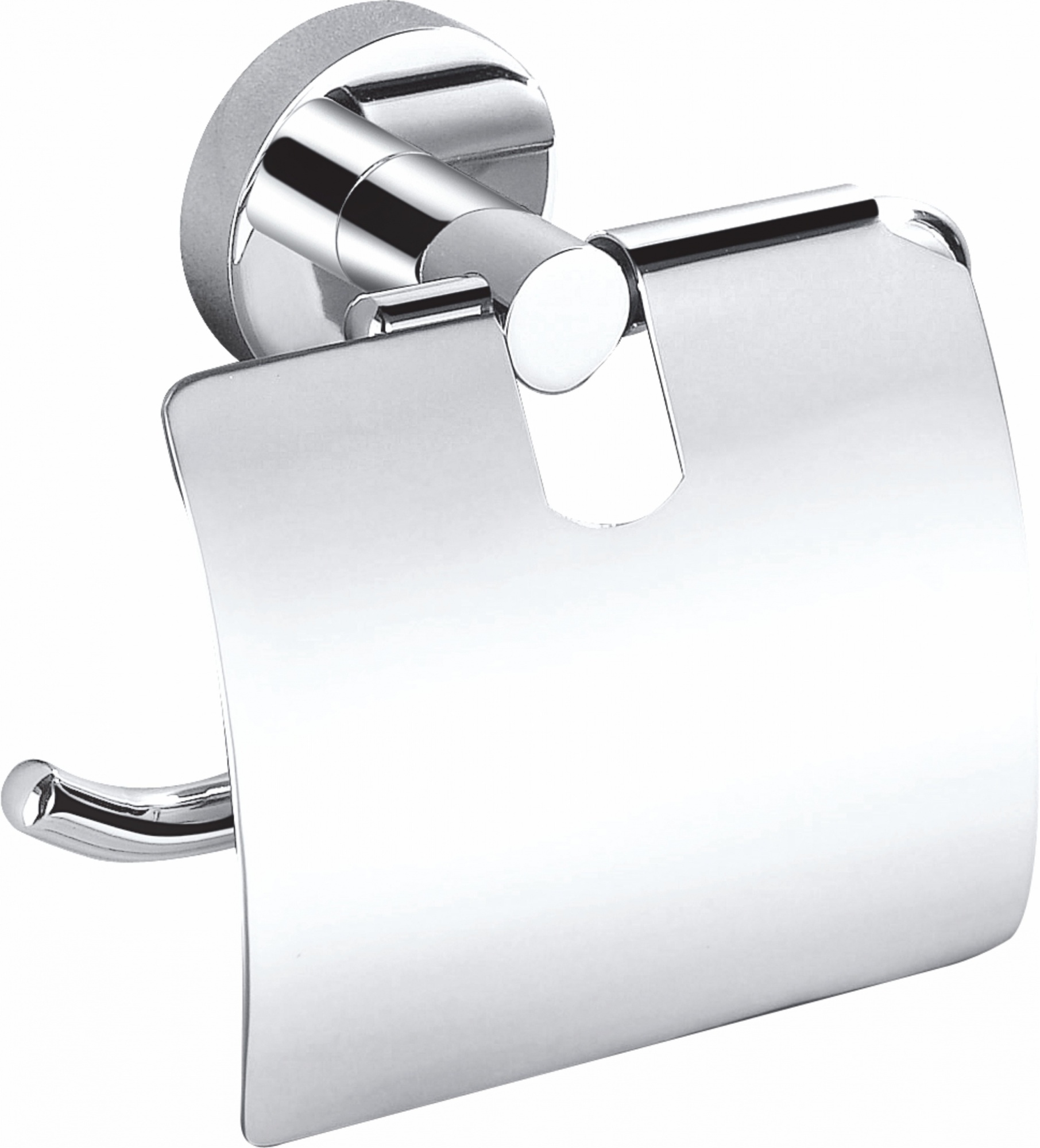Держатель для туалетной бумаги с крышкой wonzon & woghand easy, хром (ww-8126)