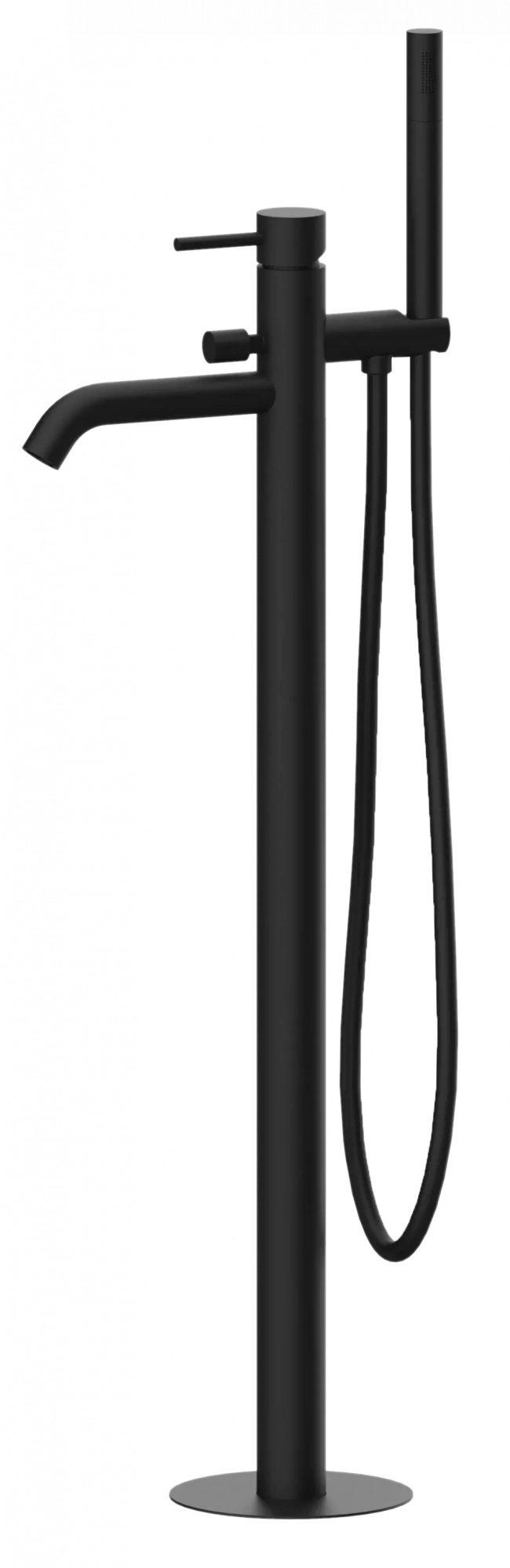 Смеситель для ванны напольный с душевым набором (скрытая часть в комплекте) x style no черный матовый remer
