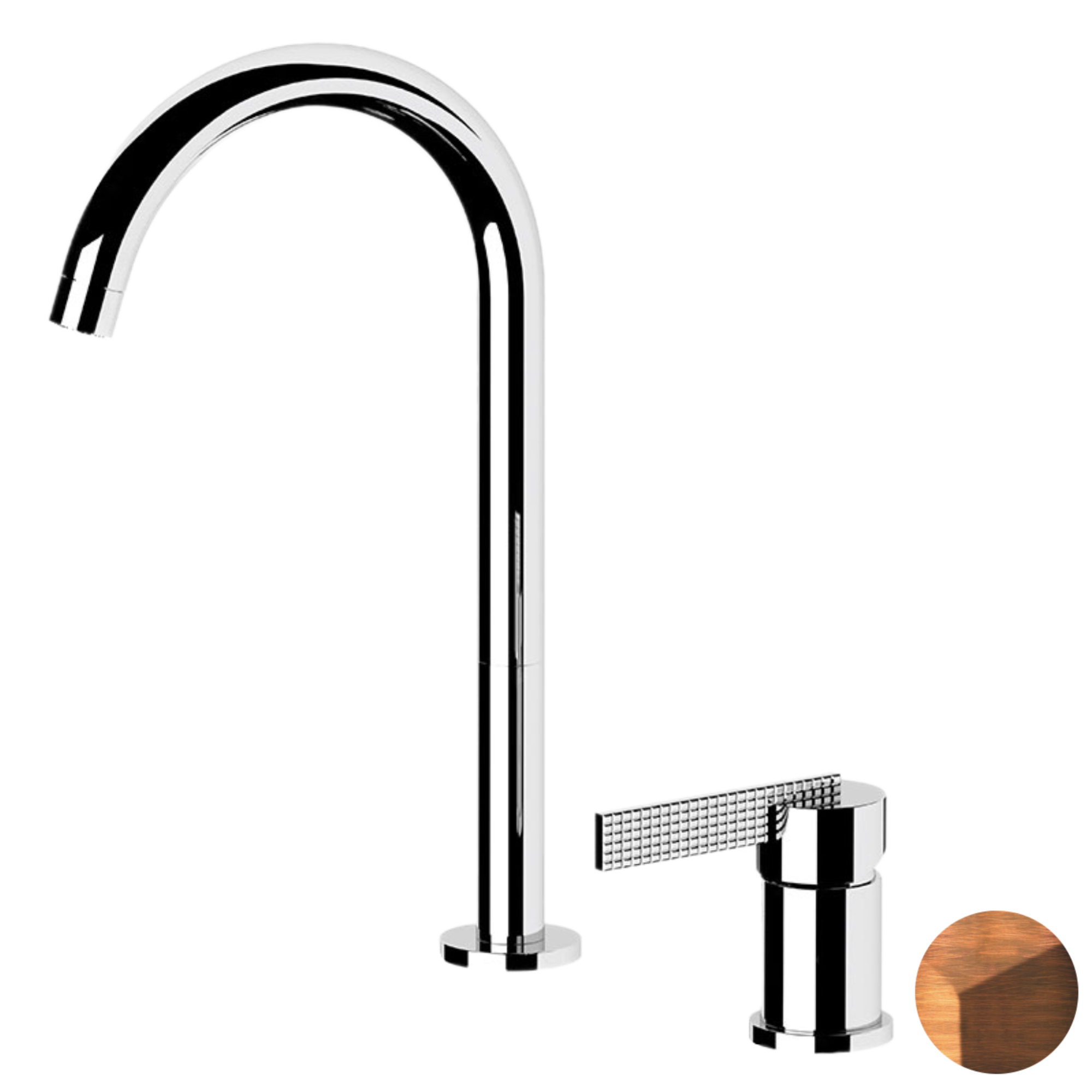 Смеситель для раковины daniel club anc655l64, медь состаренная