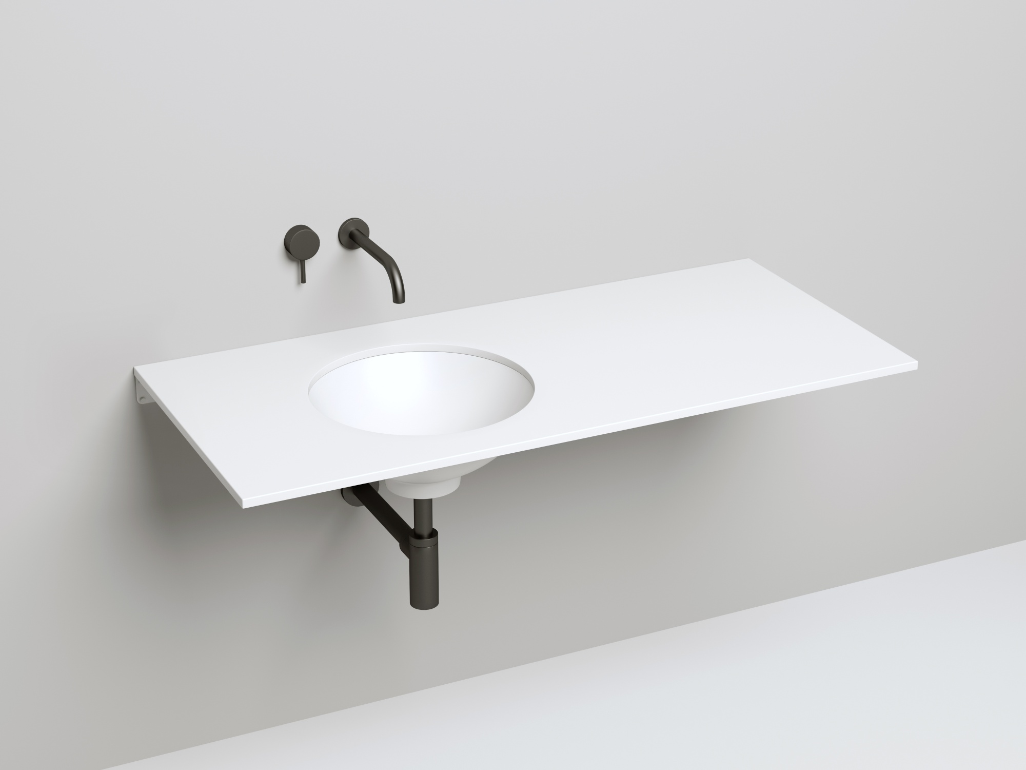 Раковина врезная снизу marea 05 матовая s-stone 420x420x138 белый salini