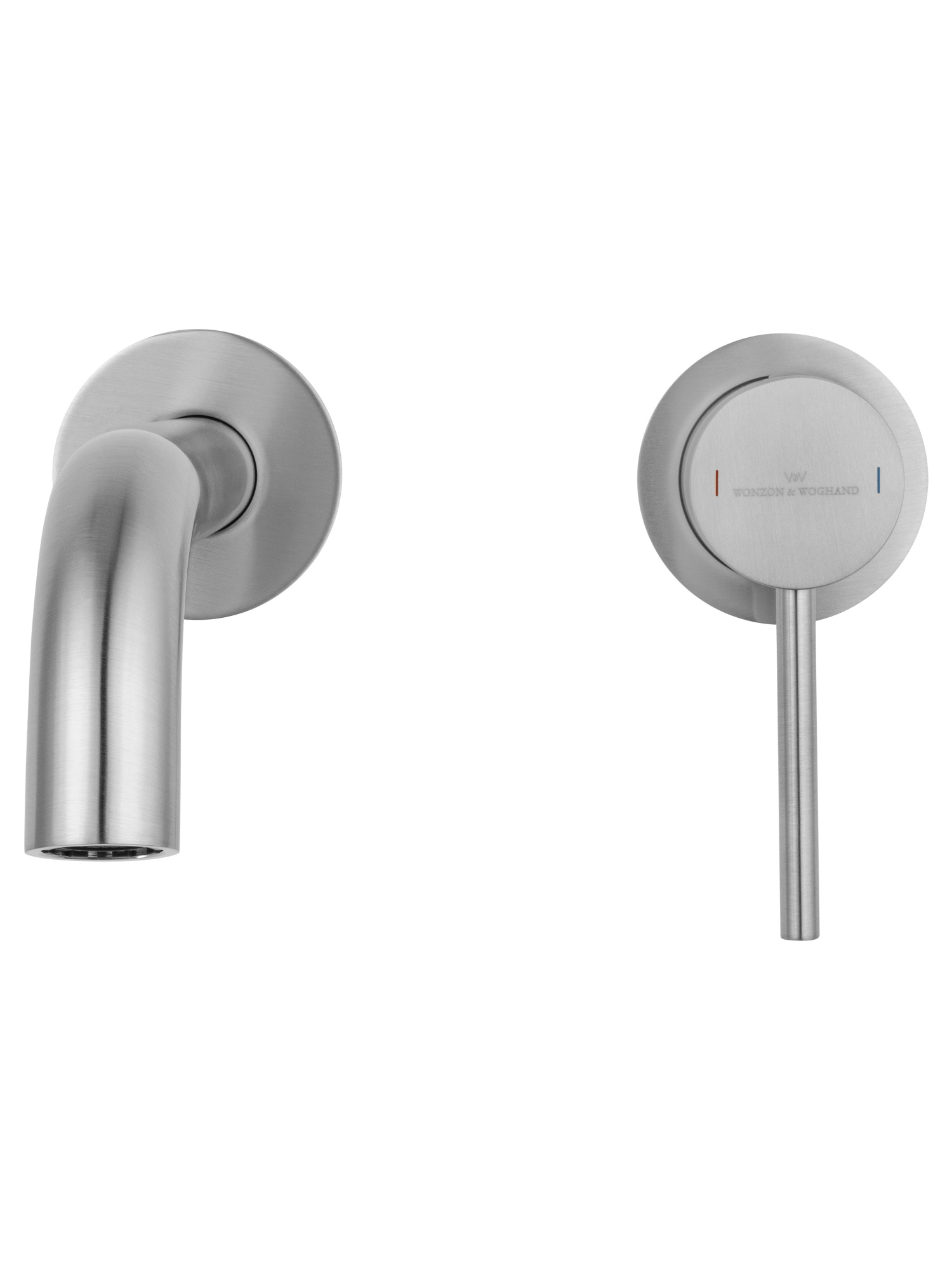 Смеситель для раковины встраиваемый wonzon & woghand stick, брашированный никель (ww-88869017-bn)