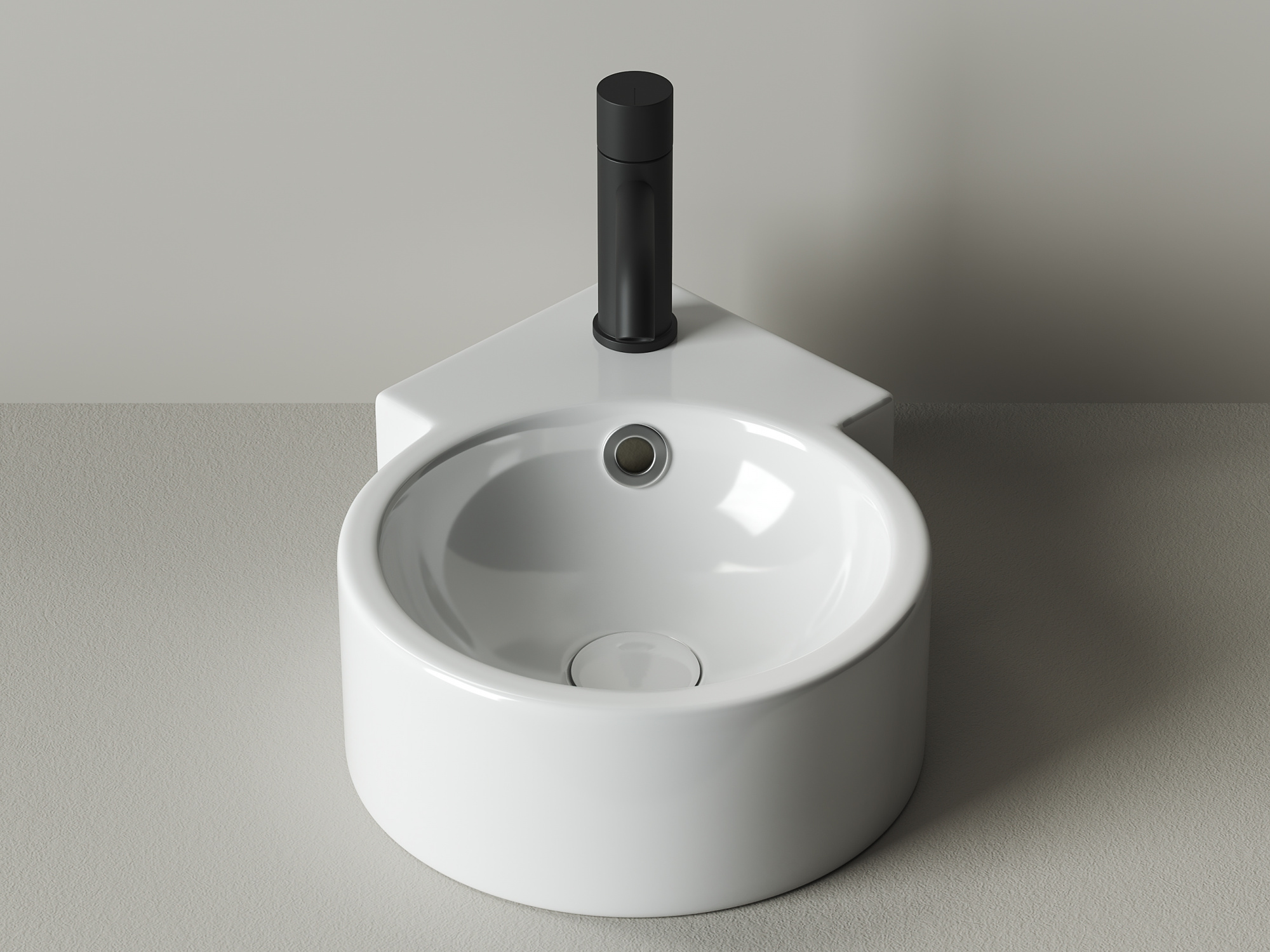 Умывальник подвесной угловой element 310x430x125мм