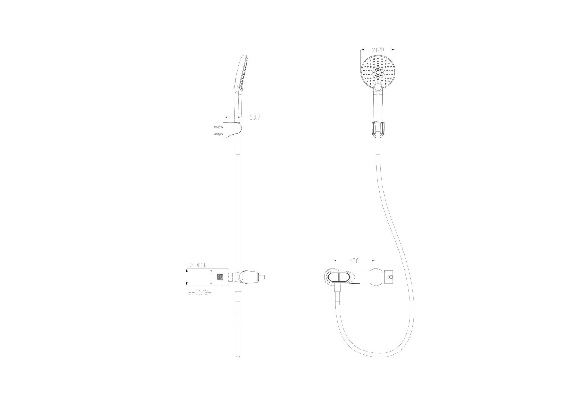 Смеситель для душа с встроенным изливом wonzon & woghand muse corno, хром (ww-a30902-cr) Смеситель для душа с встроенным изливом wonzon & woghand muse corno, хром (ww-a30902-cr)