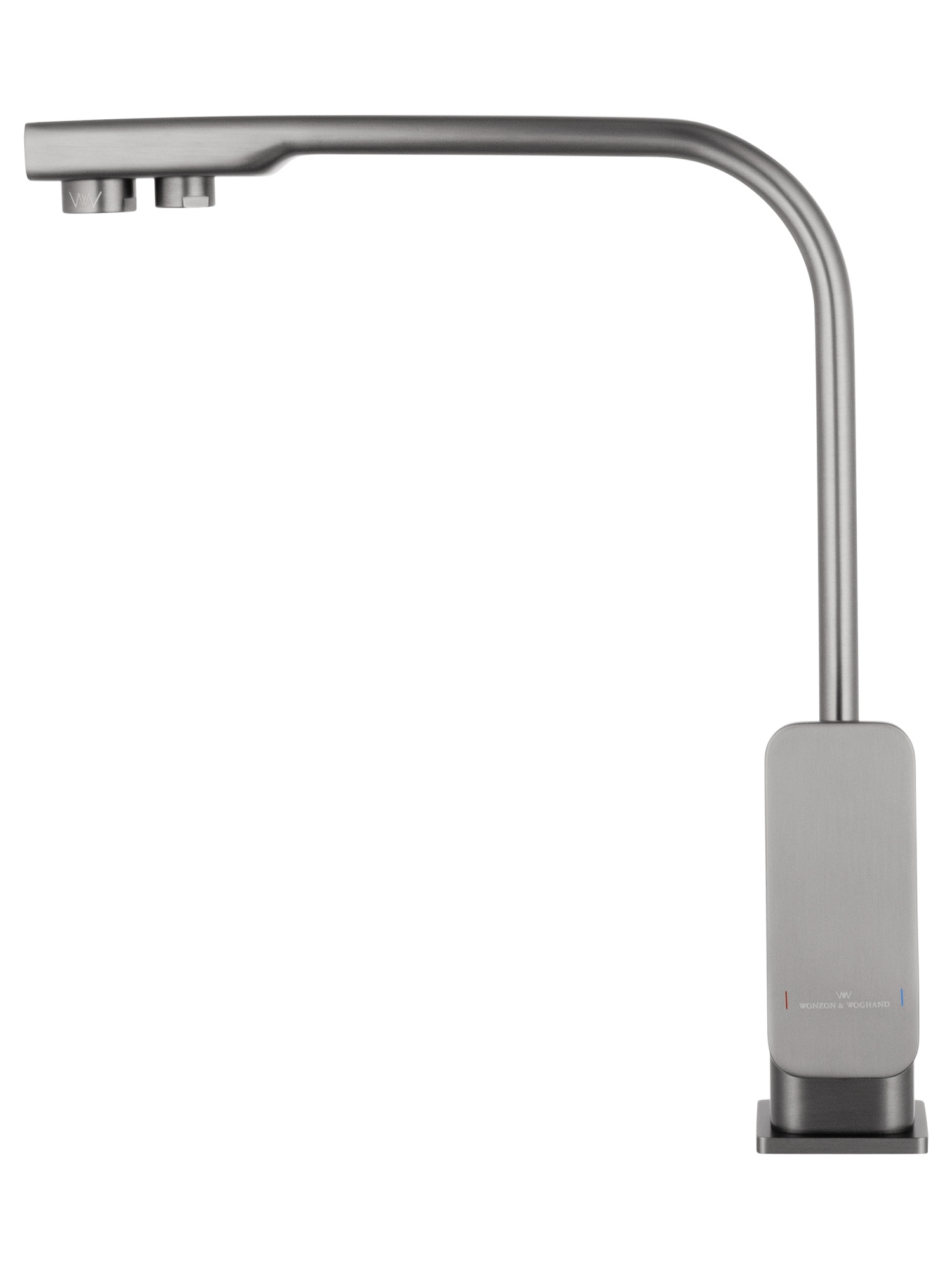 Смеситель для кухни с подключением фильтра wonzon & woghand, темный графит (ww-88458004-bgm)