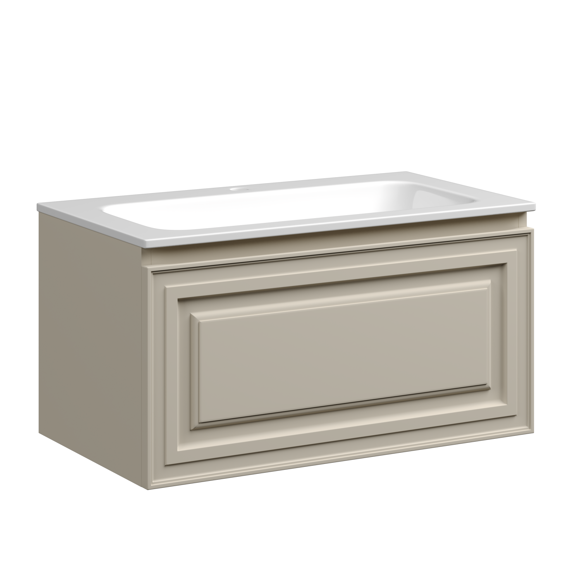 Тумба подвесная sancos very 790х445х406, c одним  ящиком оснащенным доводчиками, beige soft , арт.vr80ce