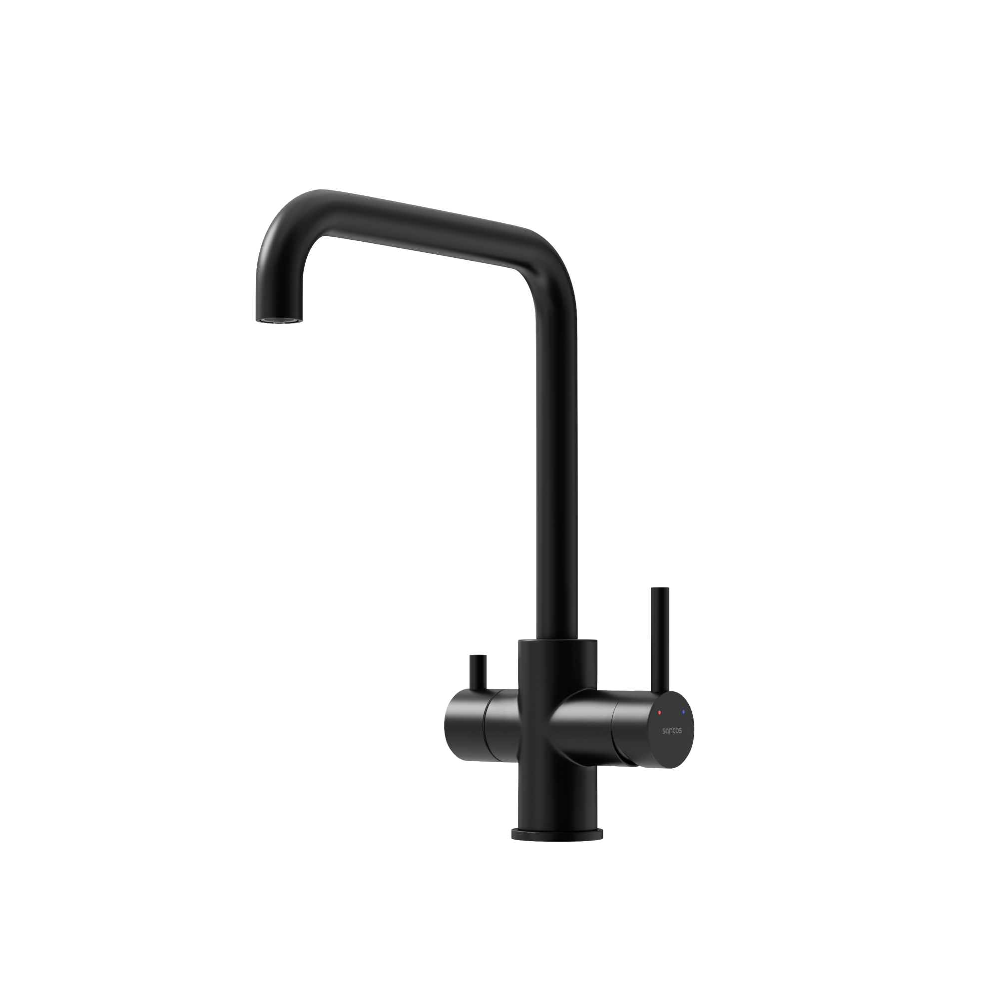 Смеситель для кухни SANCOS Vela с возможностью подключения фильтра для воды, цвет черный матовый, арт. SC4013MB