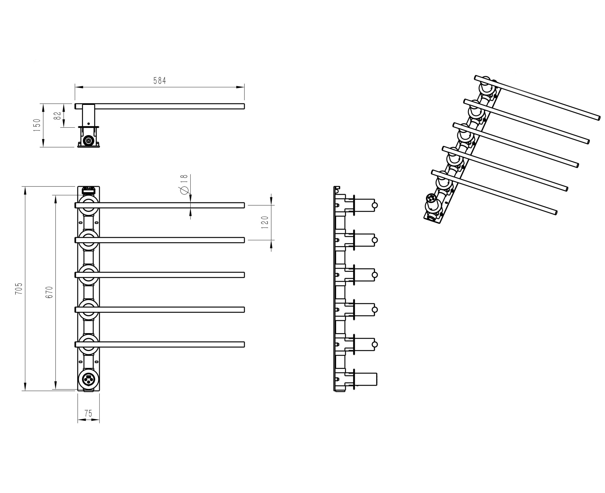 Полотенцесушитель электрический встраиваемый wonzon & woghand dortmund, брашированное золото (ww-a365-bg)