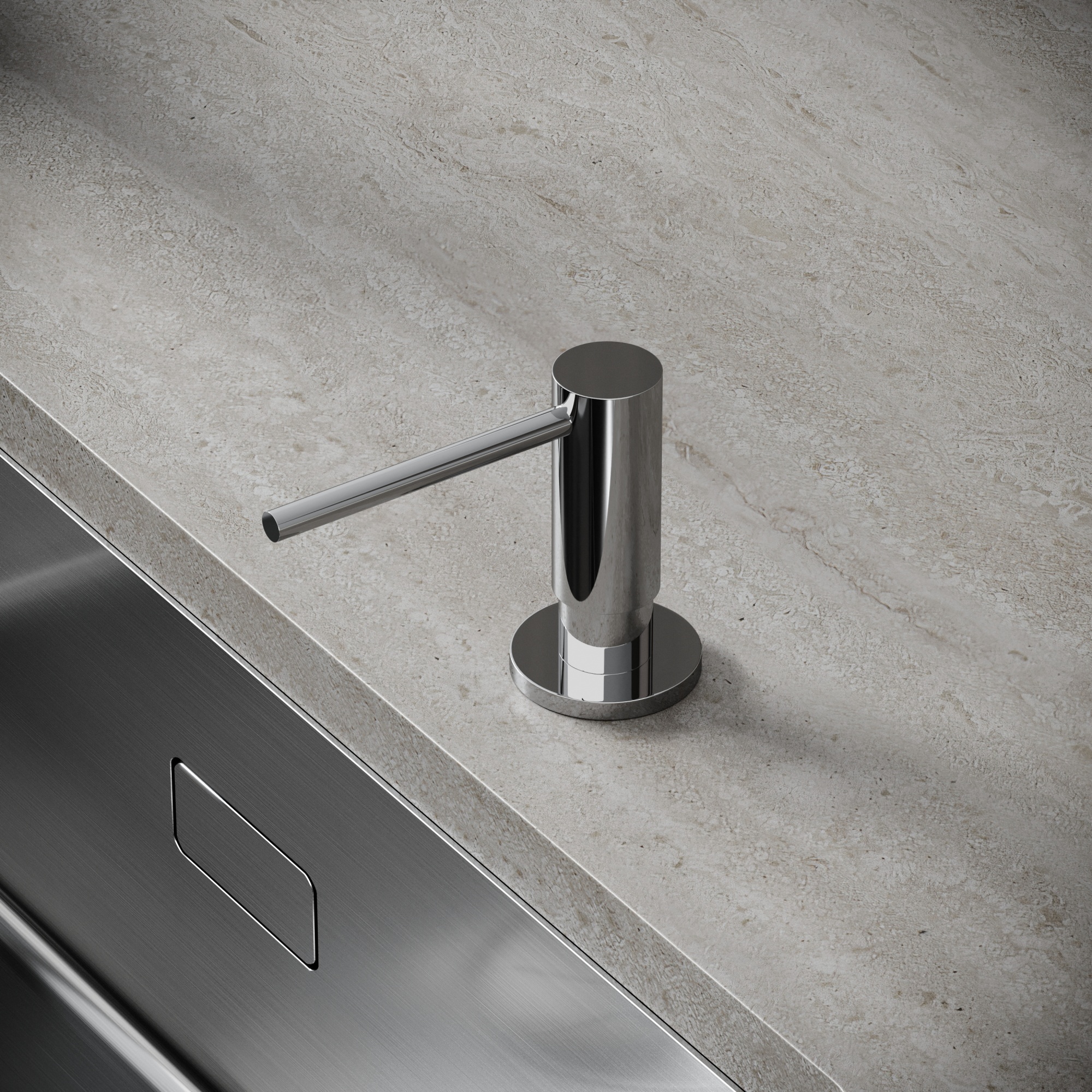 Дозатор для кухонной мойки Sancos, объем 500 мл, цвет хром, арт. SC40100CH