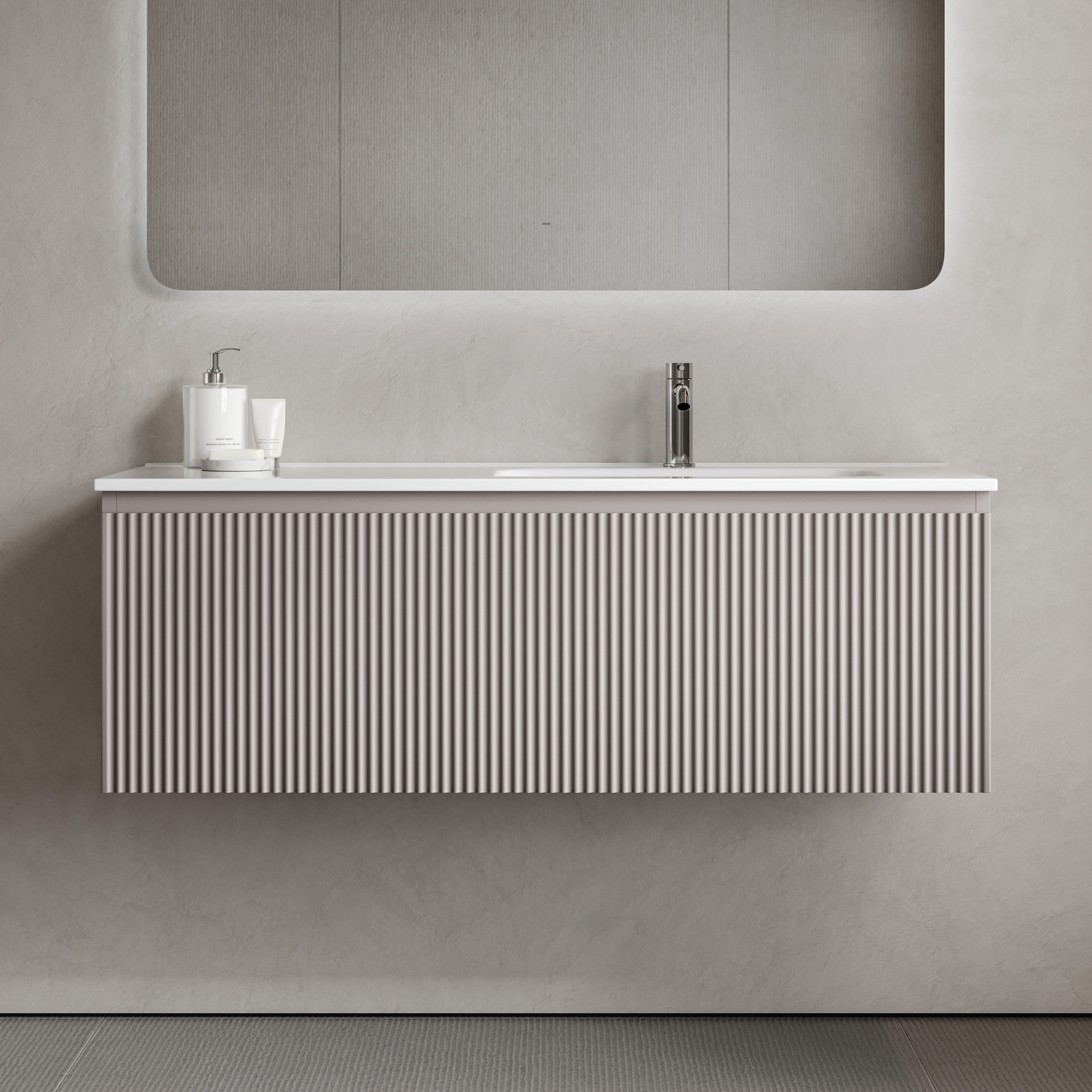 Тумба подвесная SANCOS Snob R 1.0 1195х445х406, c одним ящиком оснащенным доводчиками, Doha Soft , арт.SNR1.0120RSM