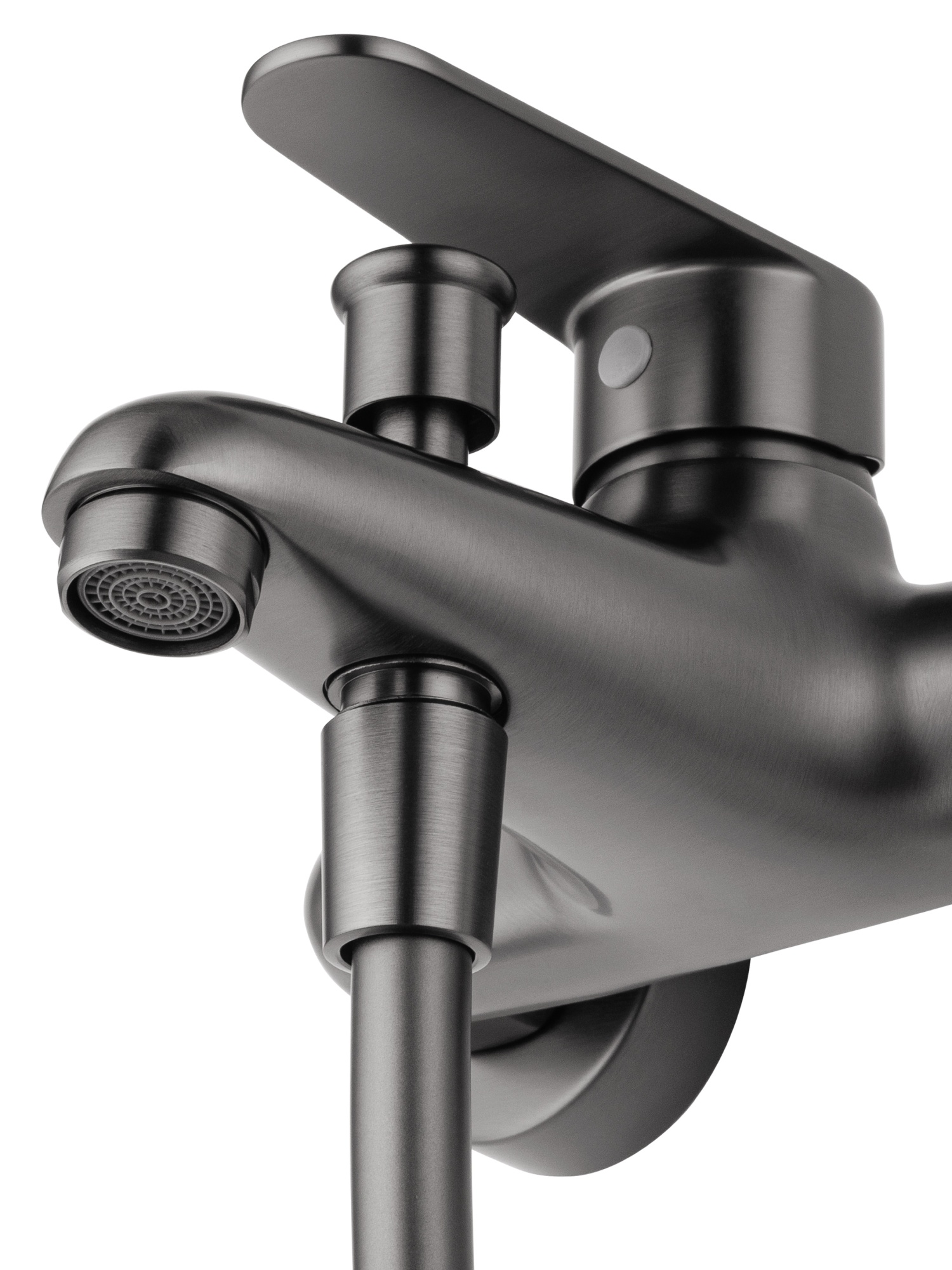 Смеситель для ванны с душевым гарнитуром wonzon & woghand alfa, темный графит (ww-ae3201-bgg)