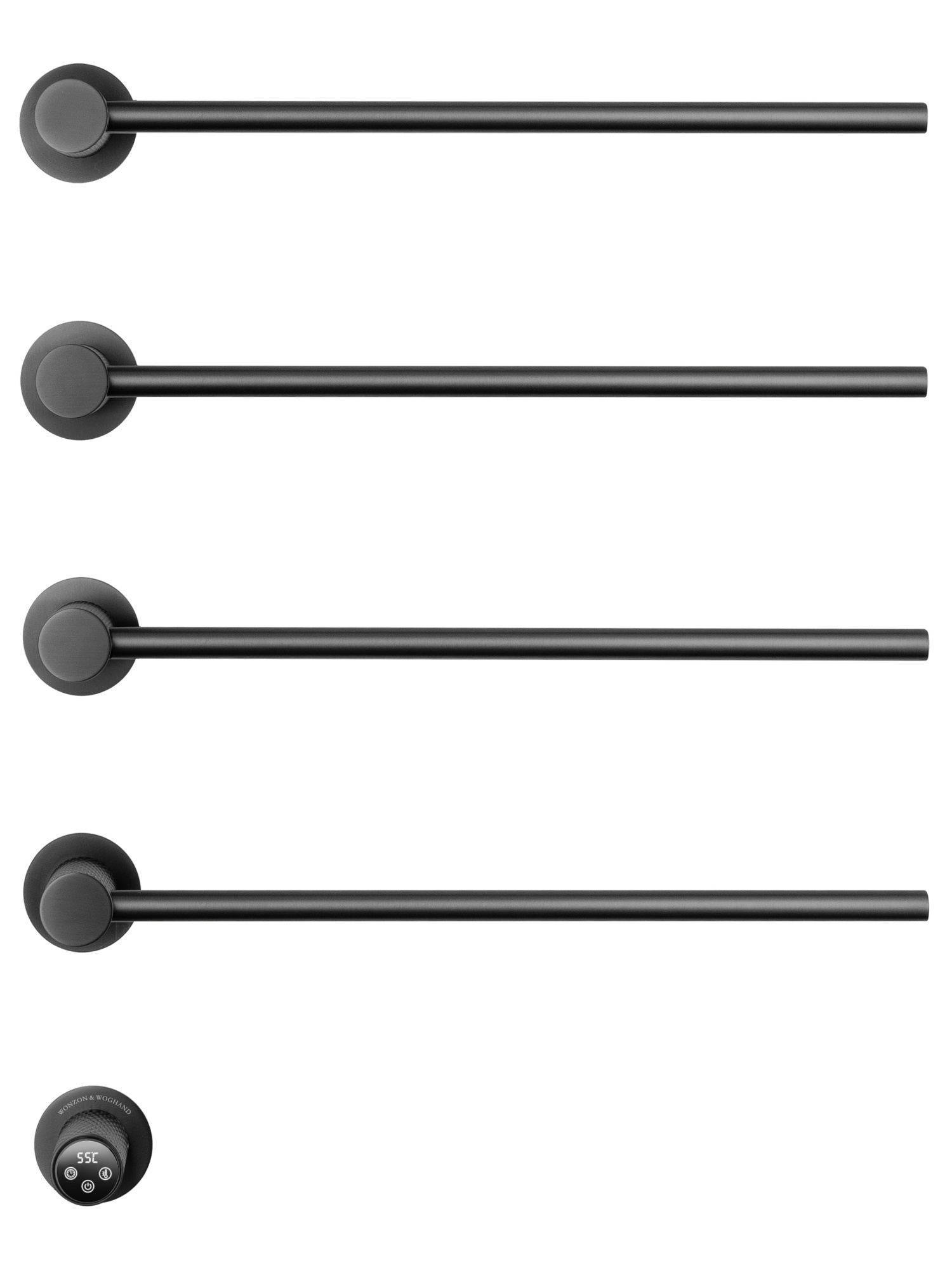 Полотенцесушитель электрический встраиваемый wonzon & woghand münchen, темный графит (ww-a354-gm)