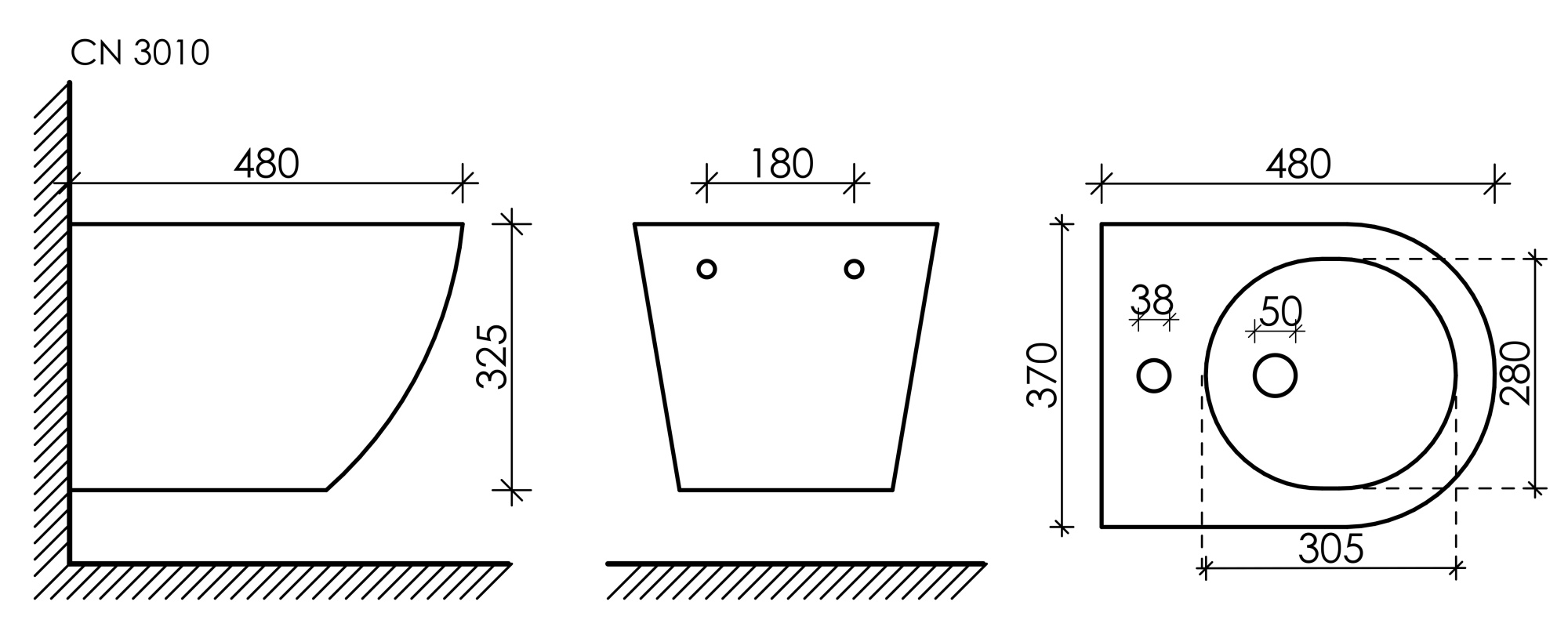 Подвесное биде forma
