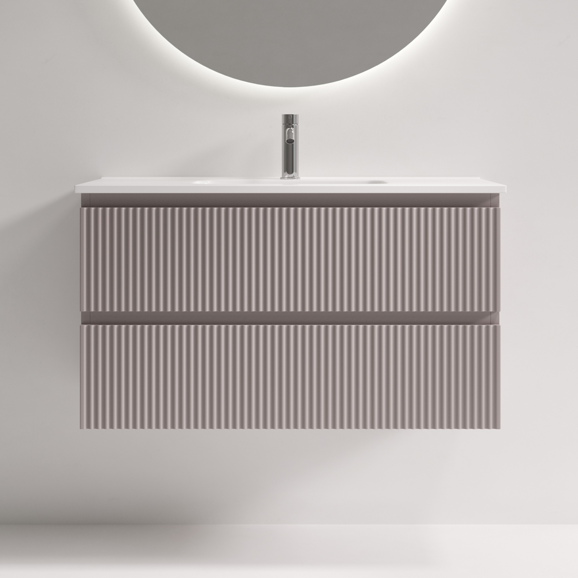 Тумба подвесная SANCOS Snob R 890х390х500, c двумя ящиками оснащенными доводчиками, Doha Soft, арт.SNR90/39SM