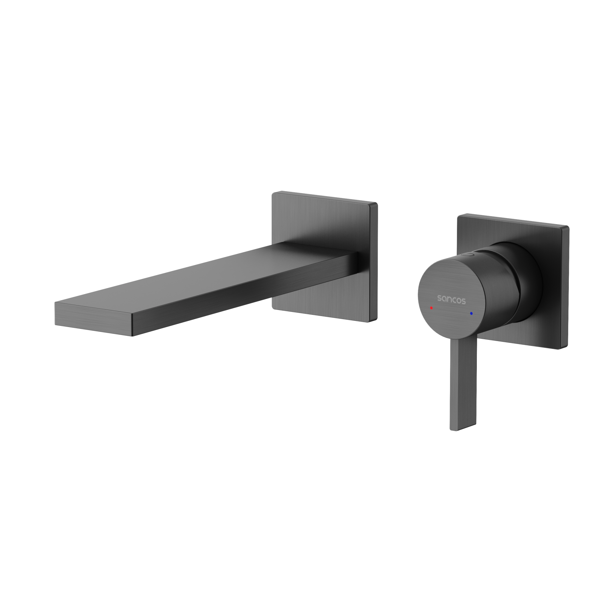 Смеситель для раковины sancos linn c внутренней частью, вороненая сталь, арт. sc9021gg