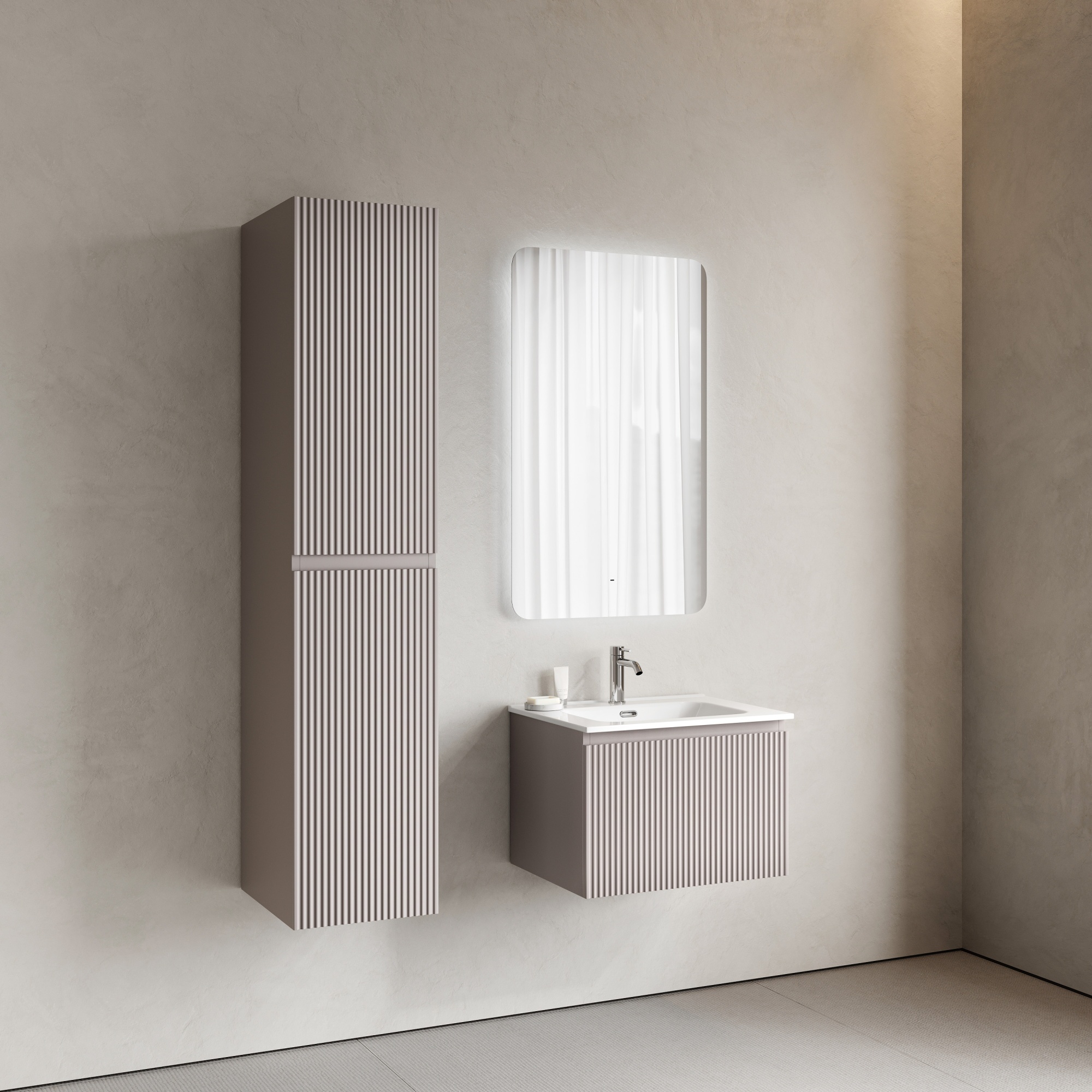 Тумба подвесная SANCOS Snob R 1.0 590х445х406, c одним ящиком оснащенным доводчиками, Doha Soft , арт. SNR1.060SM