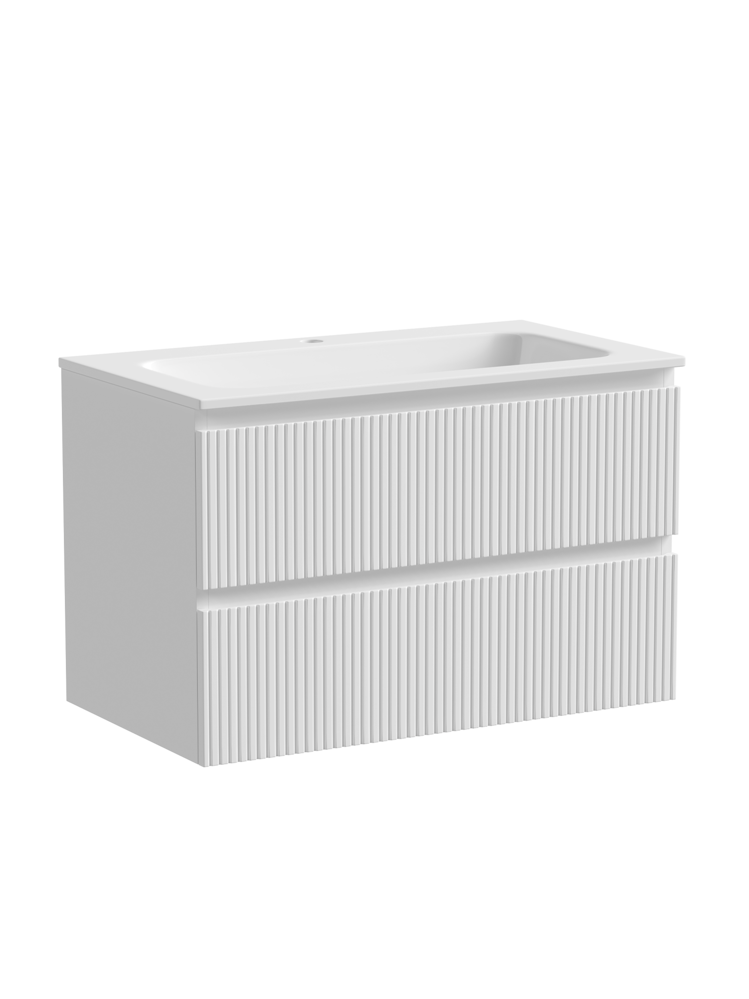 Тумба подвесная sancos snob t 790х445х500, c двумя ящиками оснащенными доводчиками, bianco, арт.snt80w