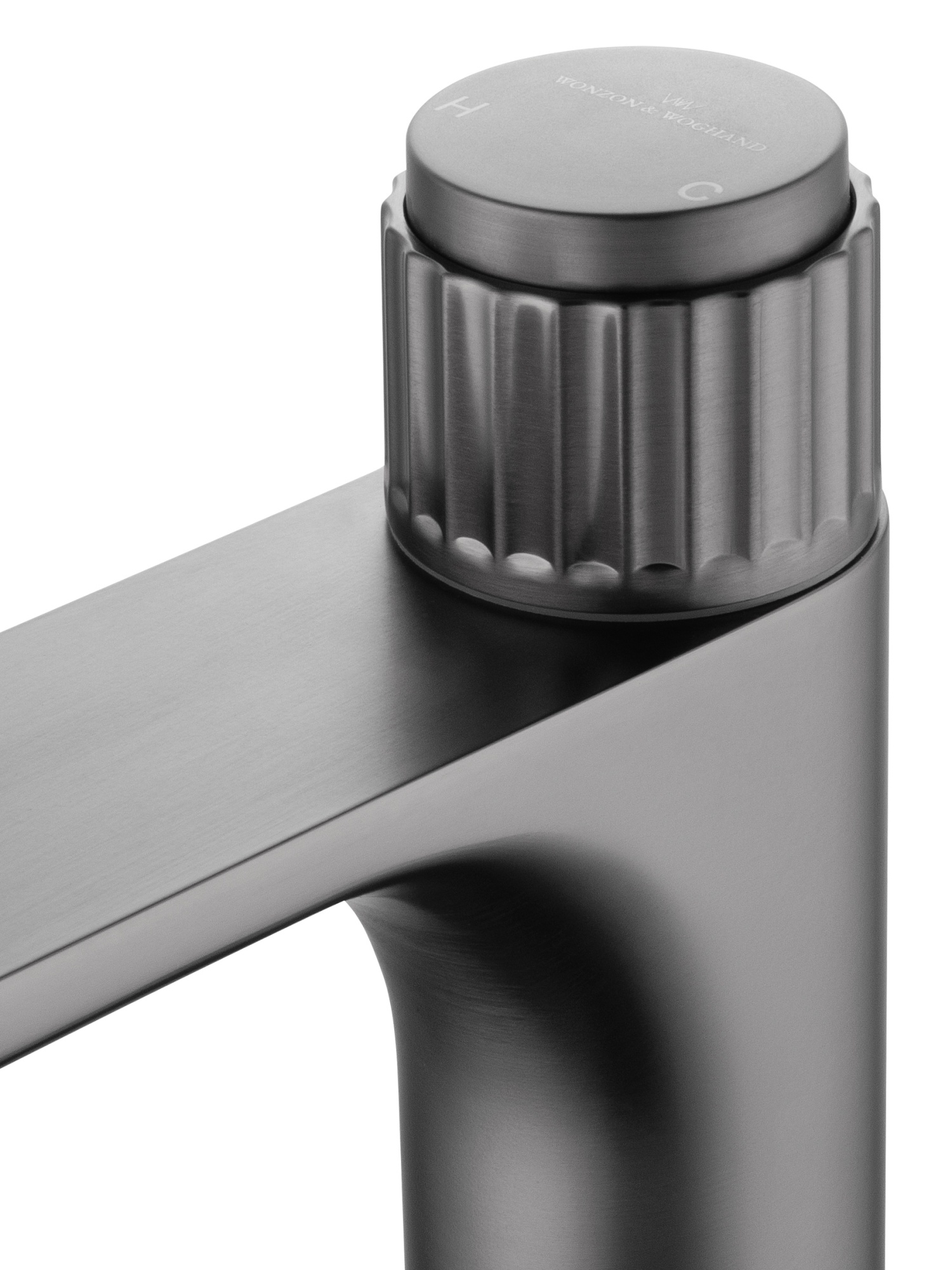 Смеситель для раковины wonzon & woghand click, темный графит (ww-a40412-bgg)