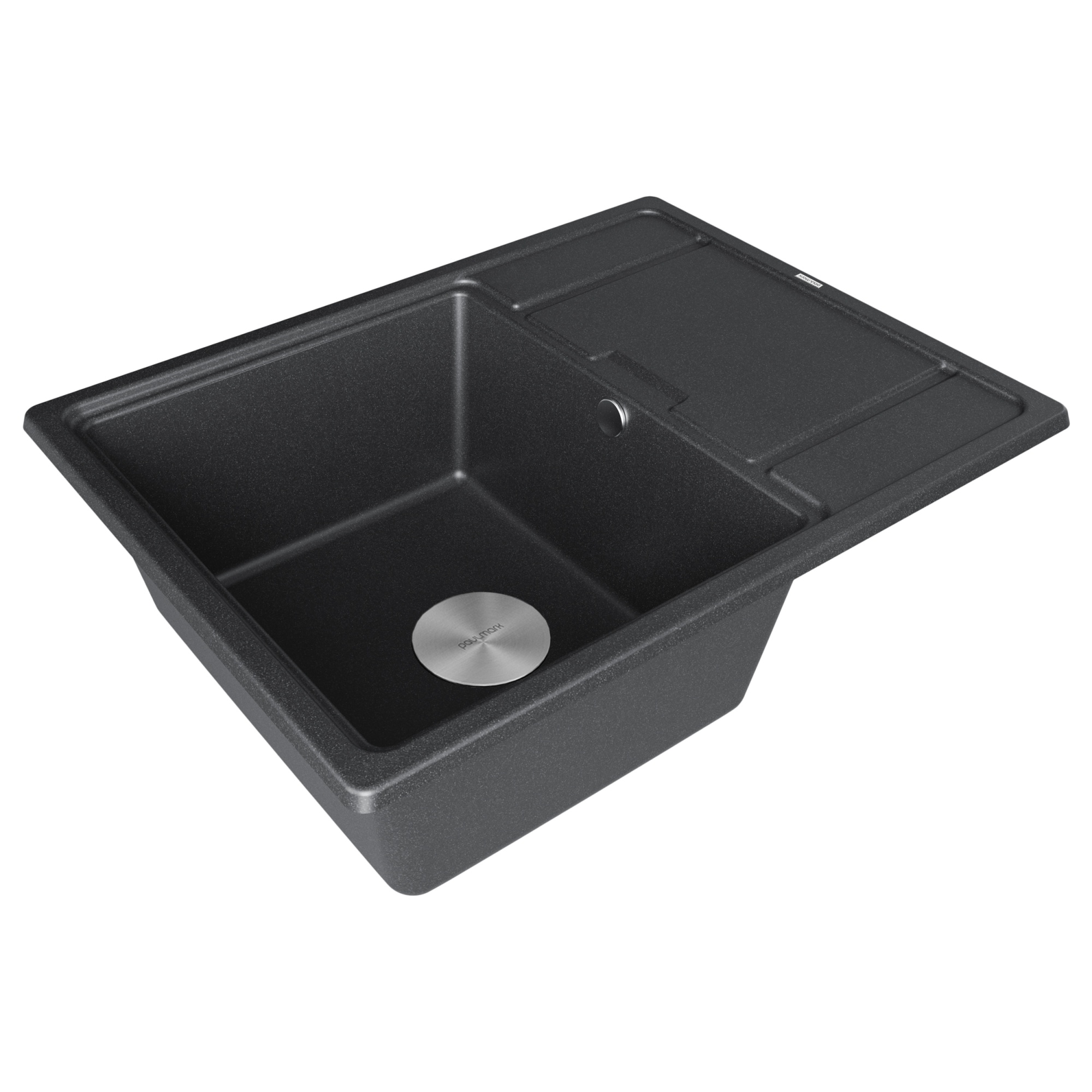 Мойка flugen 50-650, it-granit, pm216550-bl, черный , 650х500 мм, paulmark