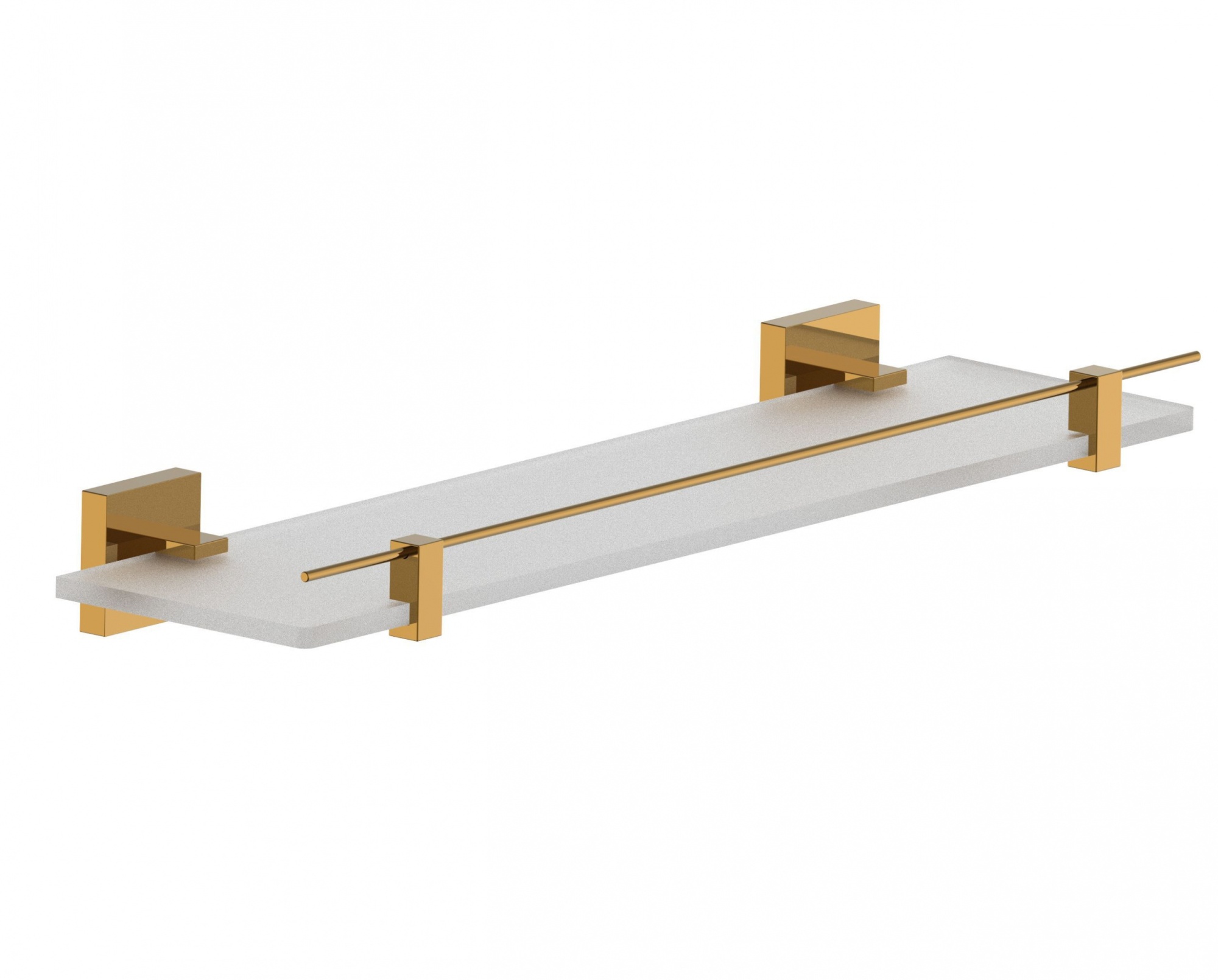 Стеклянная полка для ванной wonzon & woghand polo, темное золото (ww-8927-dg)