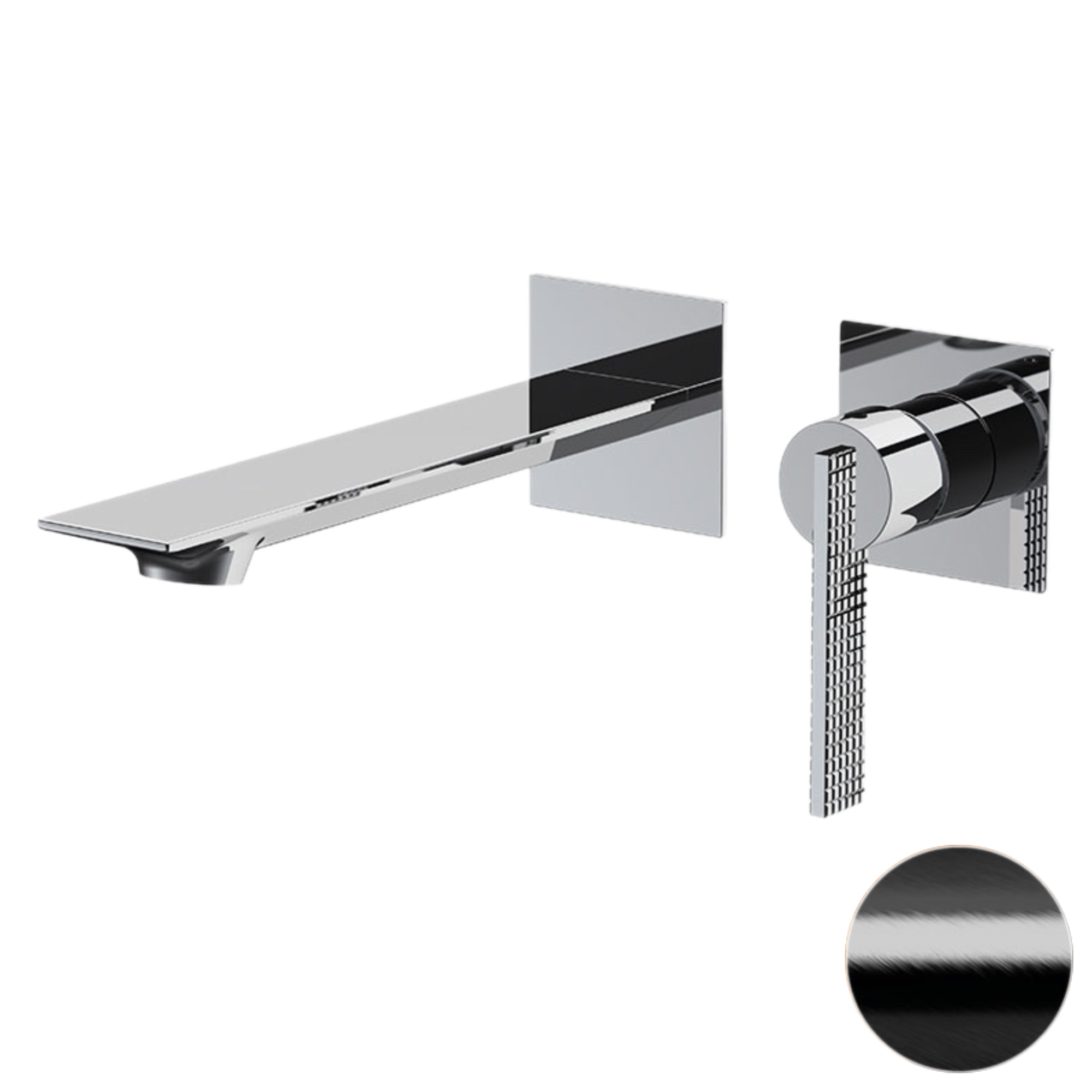 Смеситель для раковины daniel club anc632plfz, черный брашированный хром