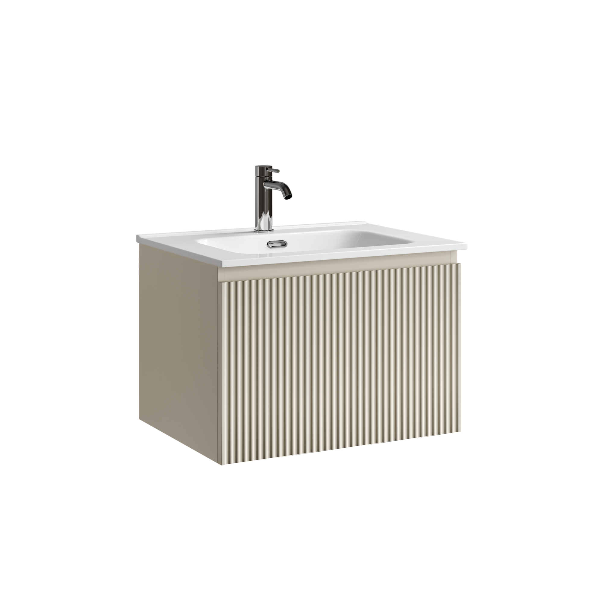 Тумба подвесная SANCOS Snob R 1.0 590х445х406, c одним ящиком оснащенным доводчиками, Beige Soft , арт. SNR1.060CE