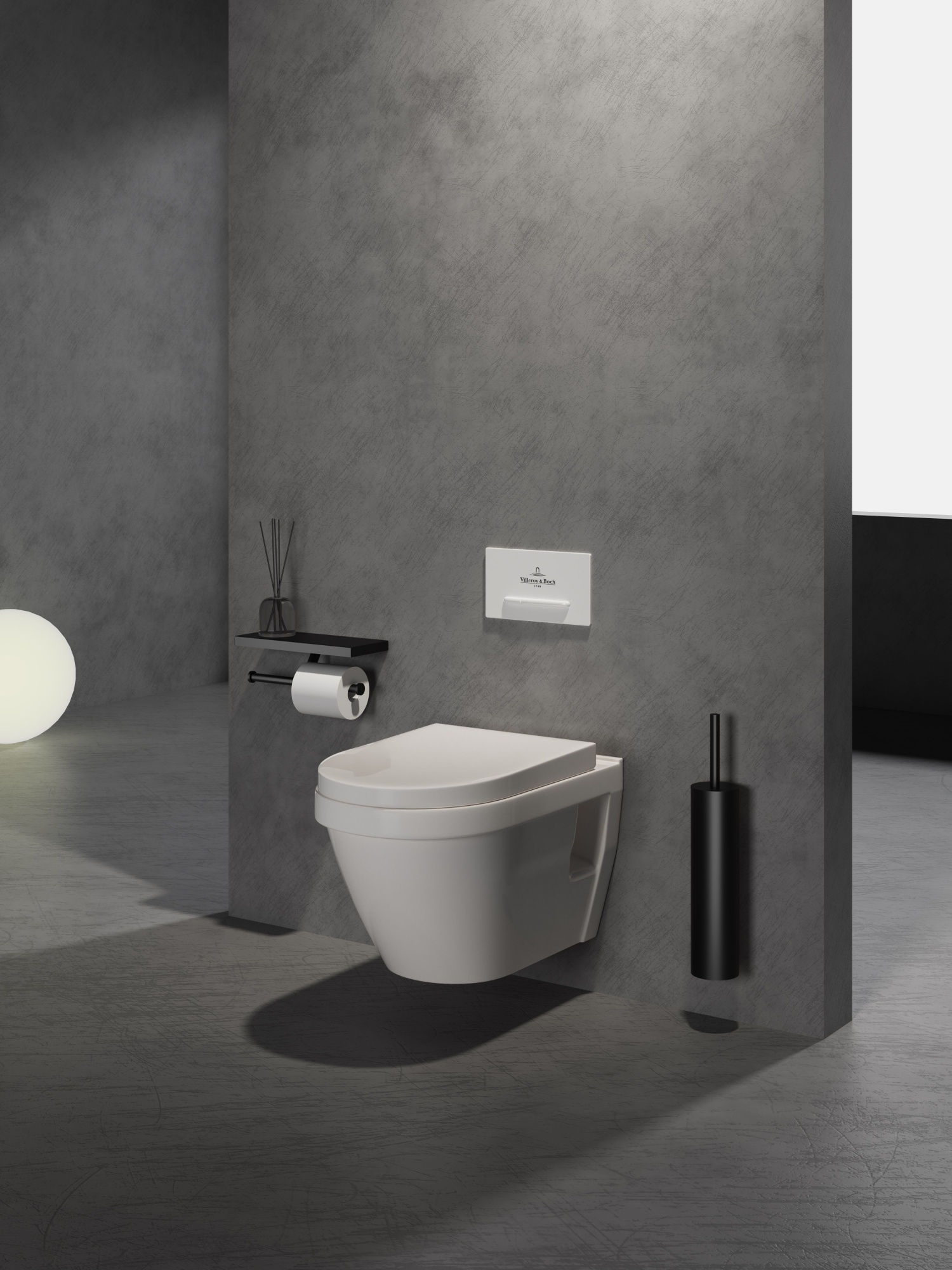 Туалетный ершик в комплекте wonzon & woghand, черный матовый (ww-v4601-mb)