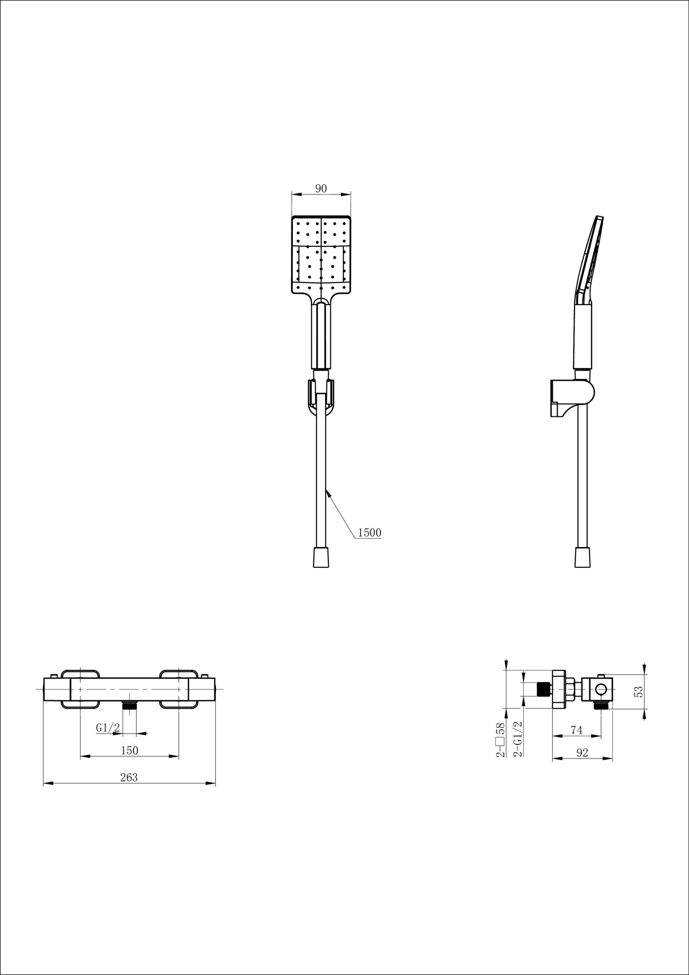 Смеситель для душа с термостатом wonzon & woghand, хром (ww-b2026-a-cr)