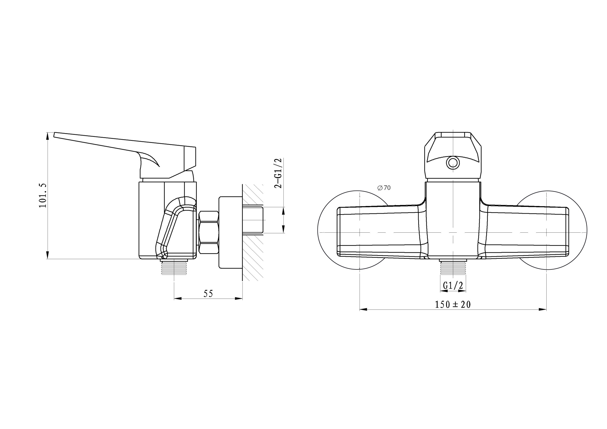 Смеситель для душа wonzon & woghand athens, хром (ww-084101-cr) Смеситель для душа wonzon & woghand athens, хром (ww-084101-cr)