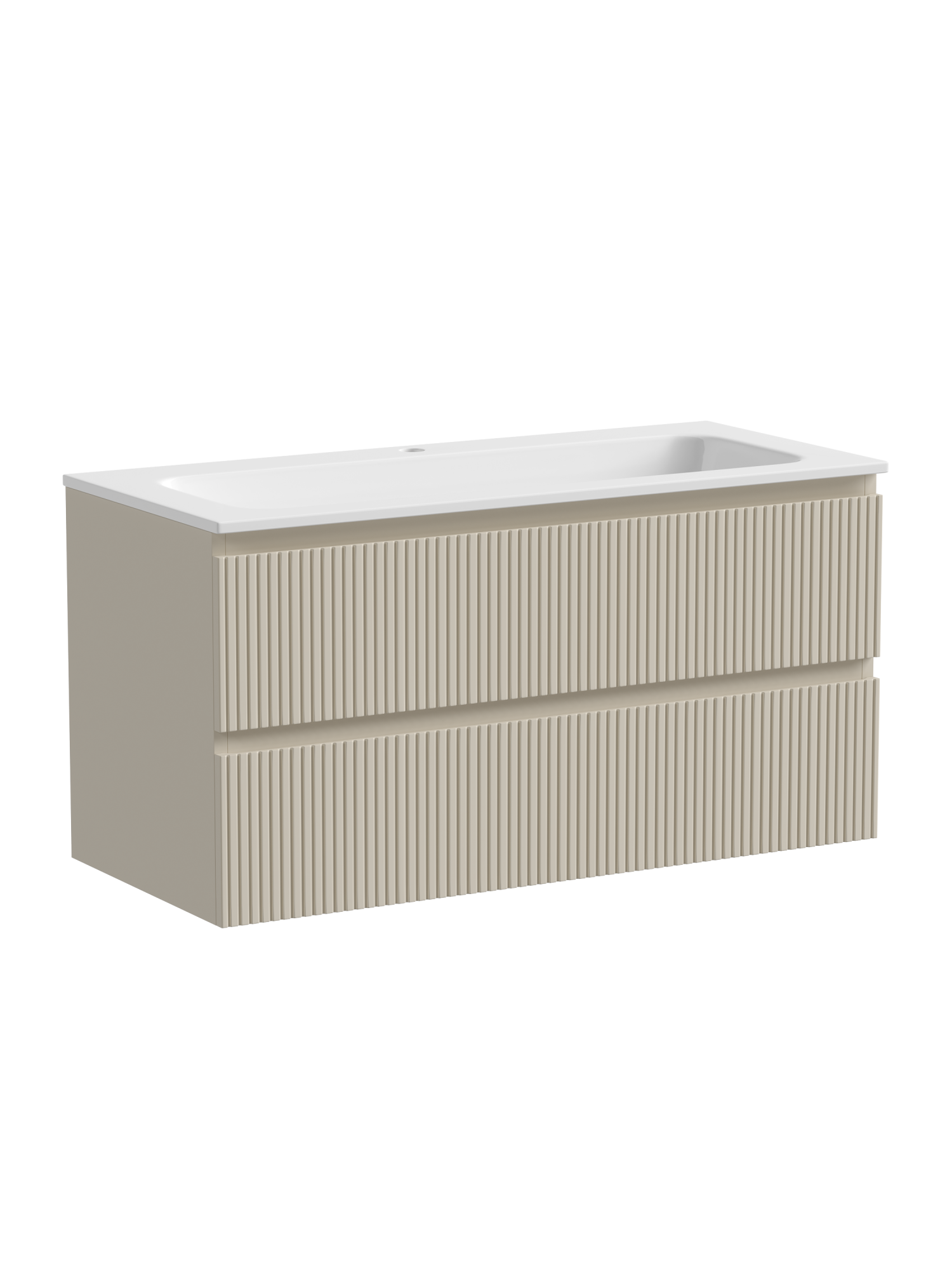 Тумба подвесная sancos snob t 995х445х500, c двумя ящиками оснащенными доводчиками, beige soft , арт.snt100ce