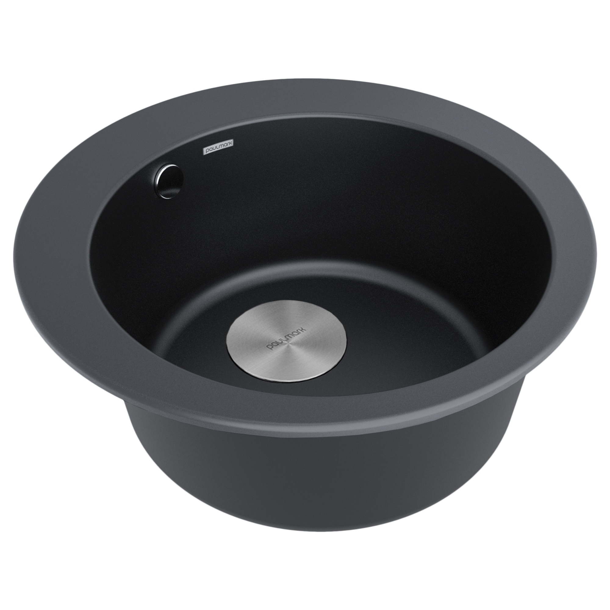 Мойка gelegen 50, it-granit, pm404800-blm, черный металлик, d475 мм, paulmark