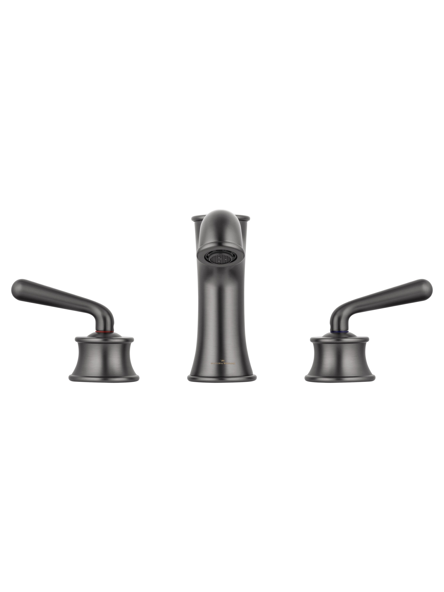 Смеситель для раковины на 3 отверстия wonzon & woghand steam, темный графит (ww-88159008-bgm)