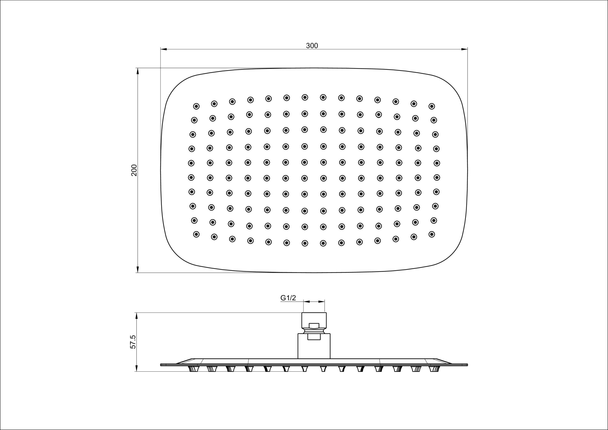 Верхний душ wonzon & woghand, брашированное золото (ww-88dp03-bg)
