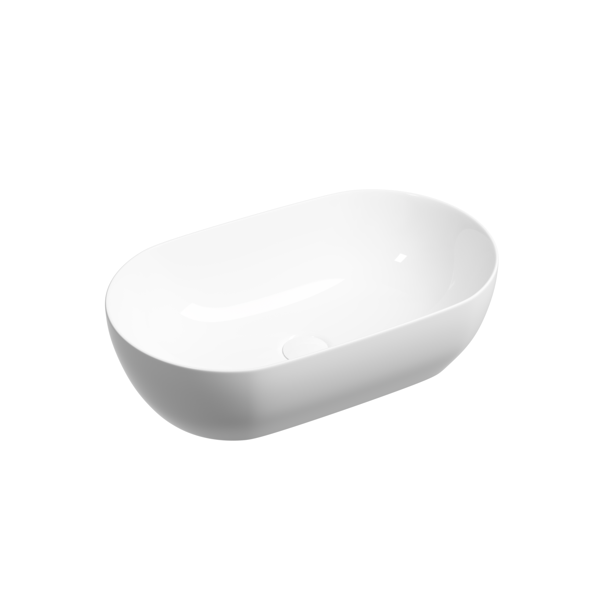 Раковина ceramicanova twist накладная овальной формы 500x300x140 белый cn12001