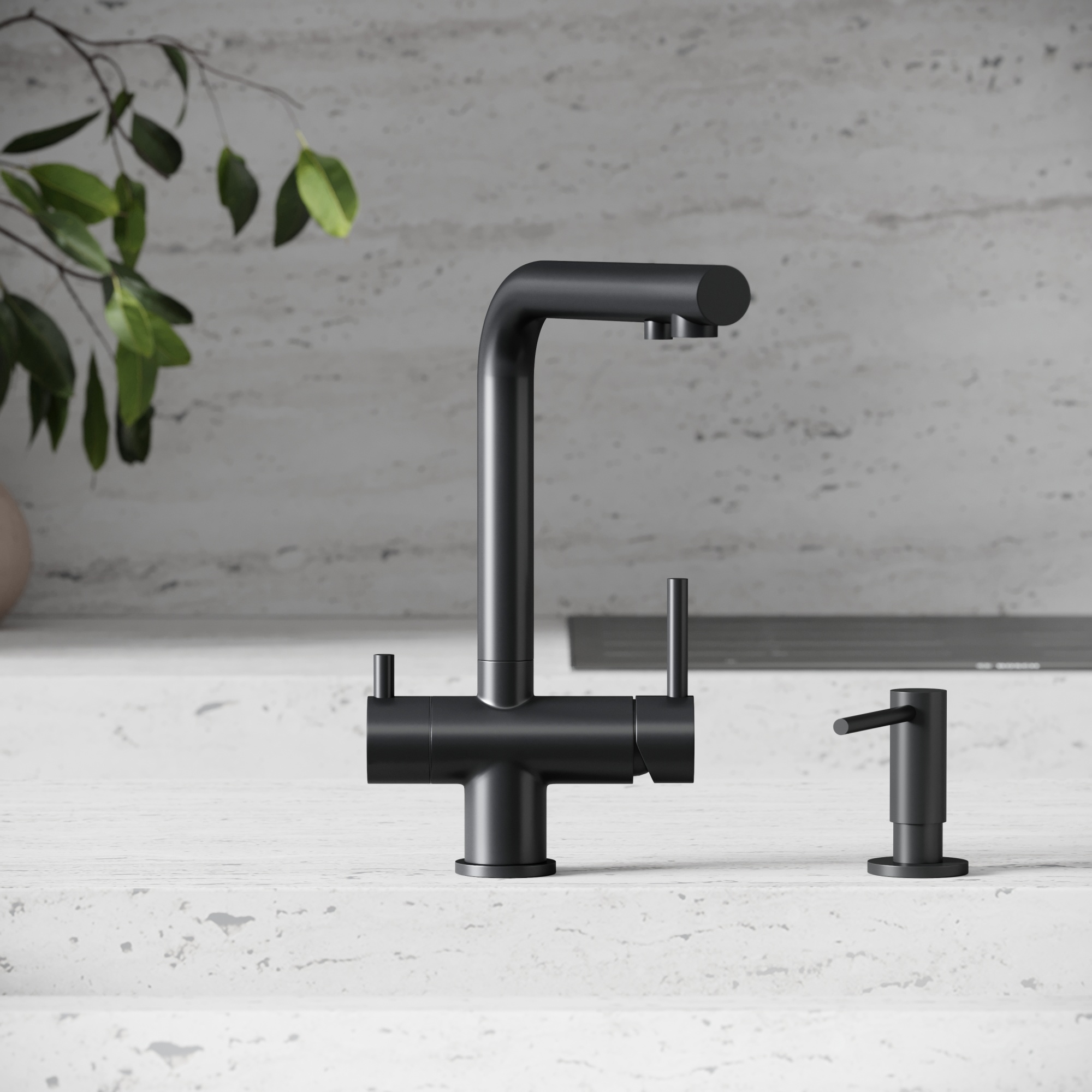 Смеситель для кухни SANCOS Foster с возможностью подключения фильтра для воды, цвет черный матовый, арт. SC4014MB