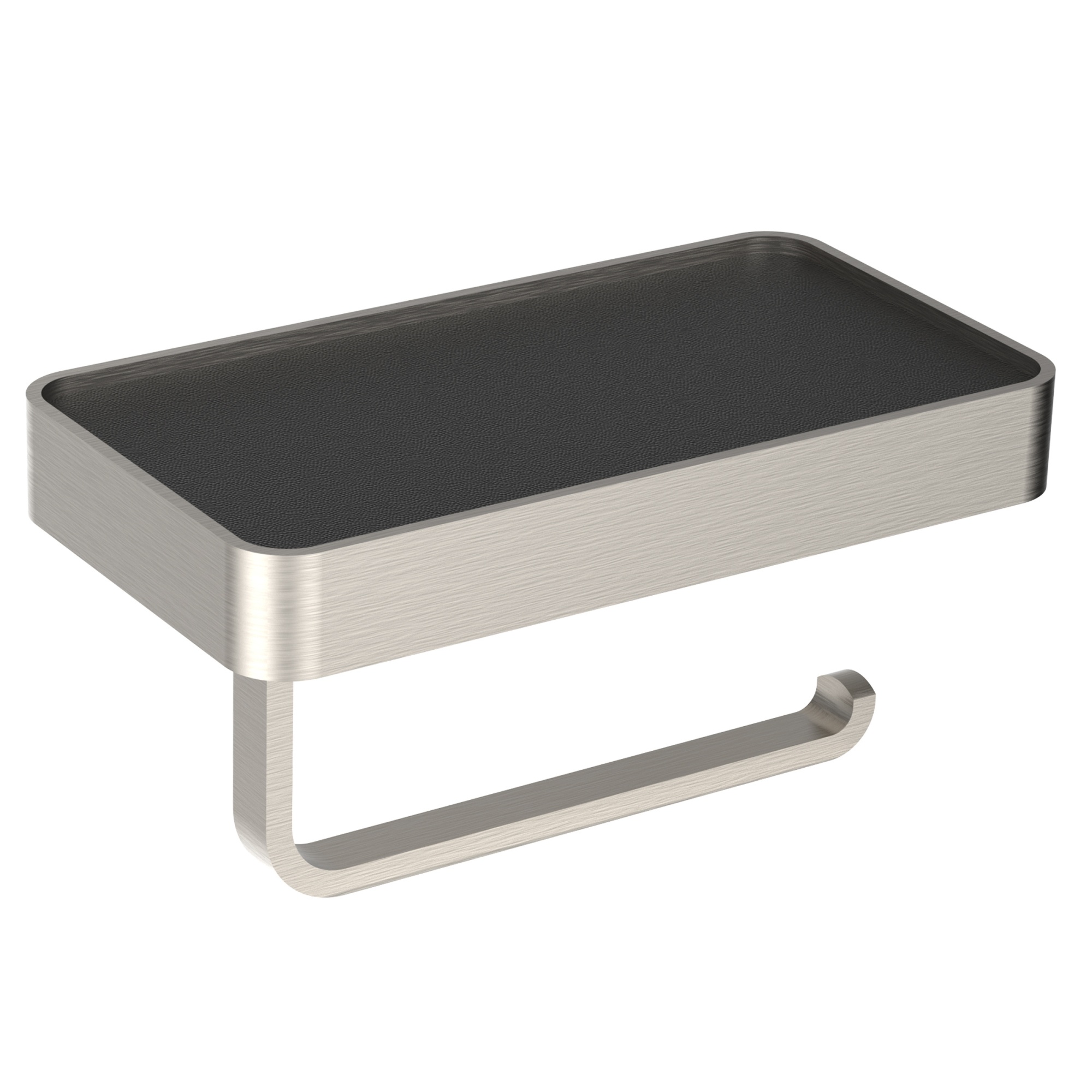 Держатель для туалетной бумаги с полкой wonzon & woghand graffity, брашированный никель (9366-bn)