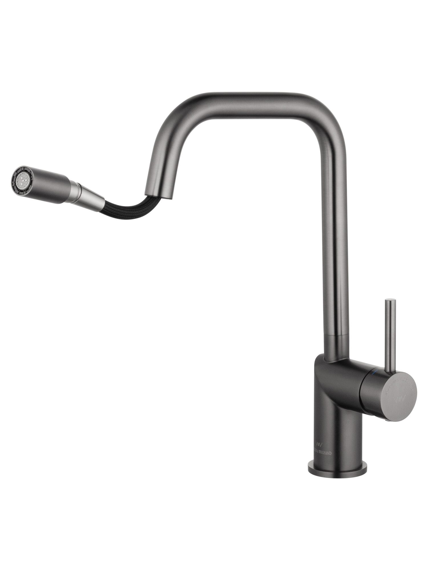 Смеситель для кухни с выдвижным изливом wonzon & woghand, темный графит (ww-6018-bgg)