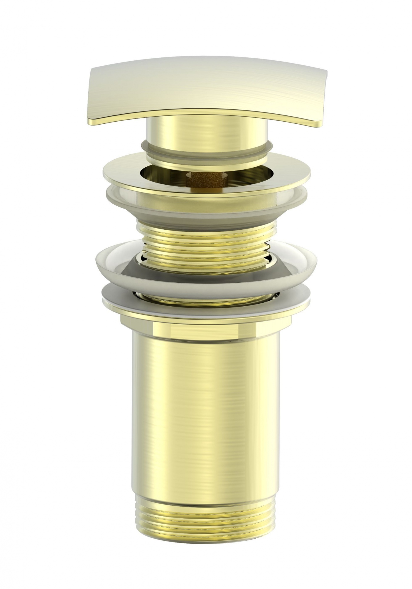 Донный клапан для раковины 1 1/4 wonzon & woghand, брашированное золото (ww-88ss08-bg)