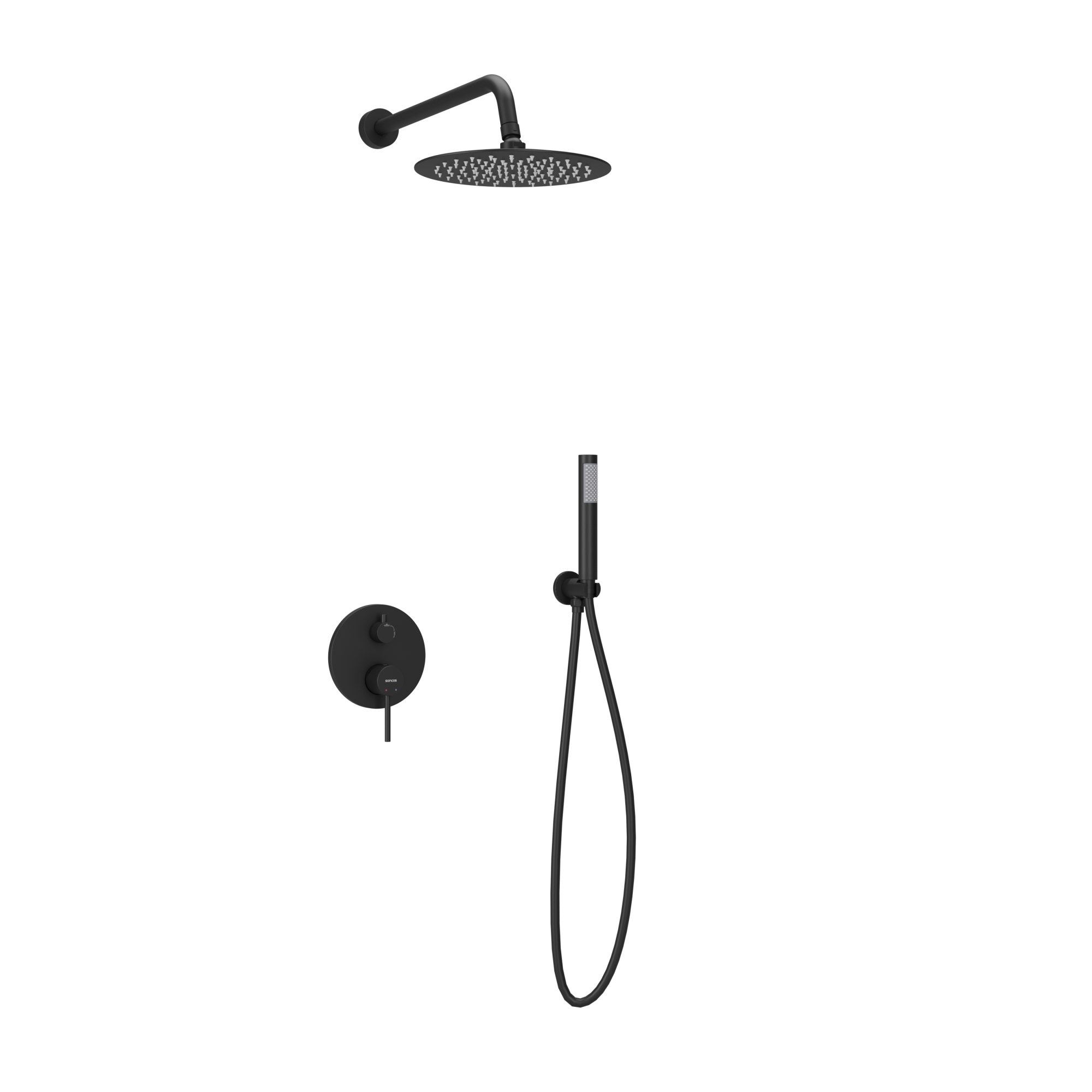 Душевой комплект sancos select встраиваемый для душа, цвет черный матовый, арт. sc3003mb Душевой комплект sancos select встраиваемый для душа, цвет черный матовый, арт. sc3003mb